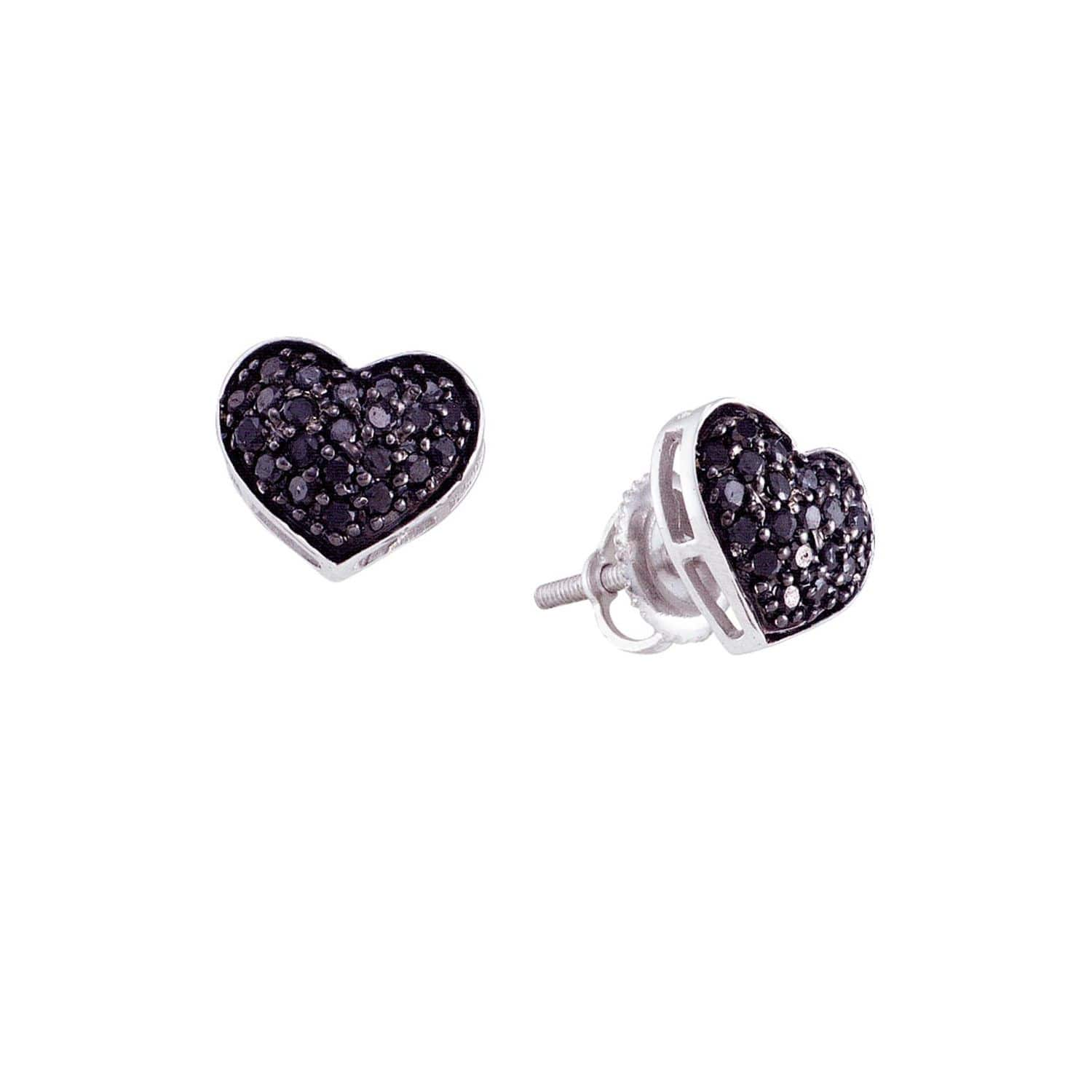 Heart Shaped Diamond Stud Earrings A Point Internationale