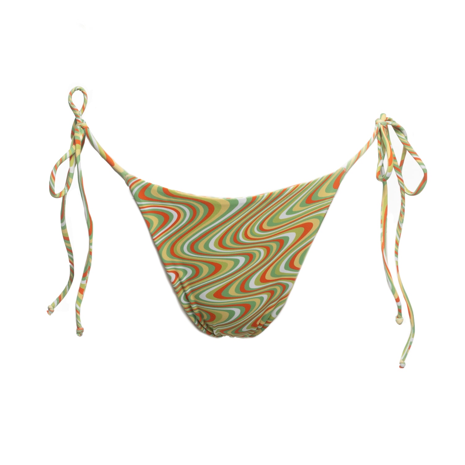 Patti Jane Swim Women's Green Heather's Groovy Tie-up Bottoms In Multi
