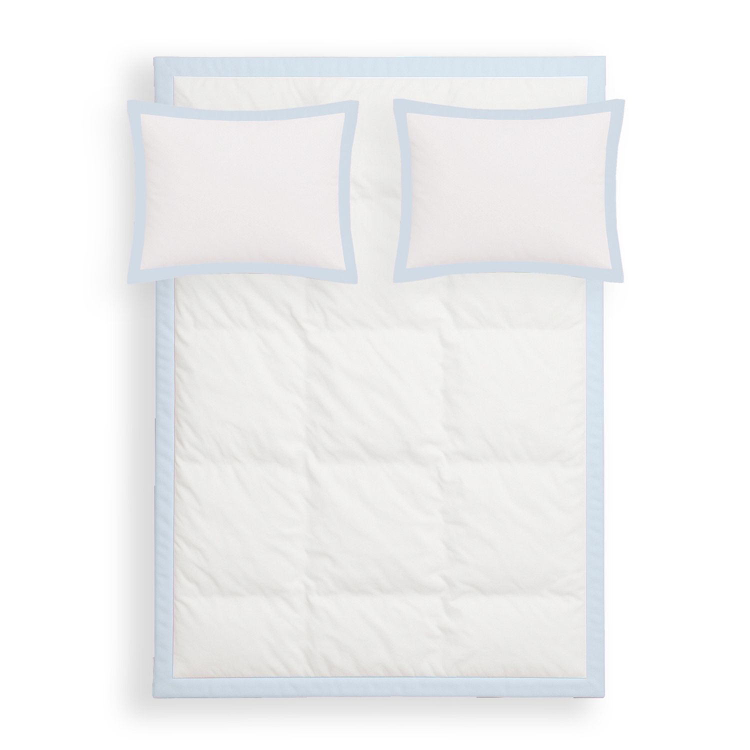 Decoflux Home Blue / White Bedding Set Frame Inner Light Blue Uk King, Us Queen In Multi