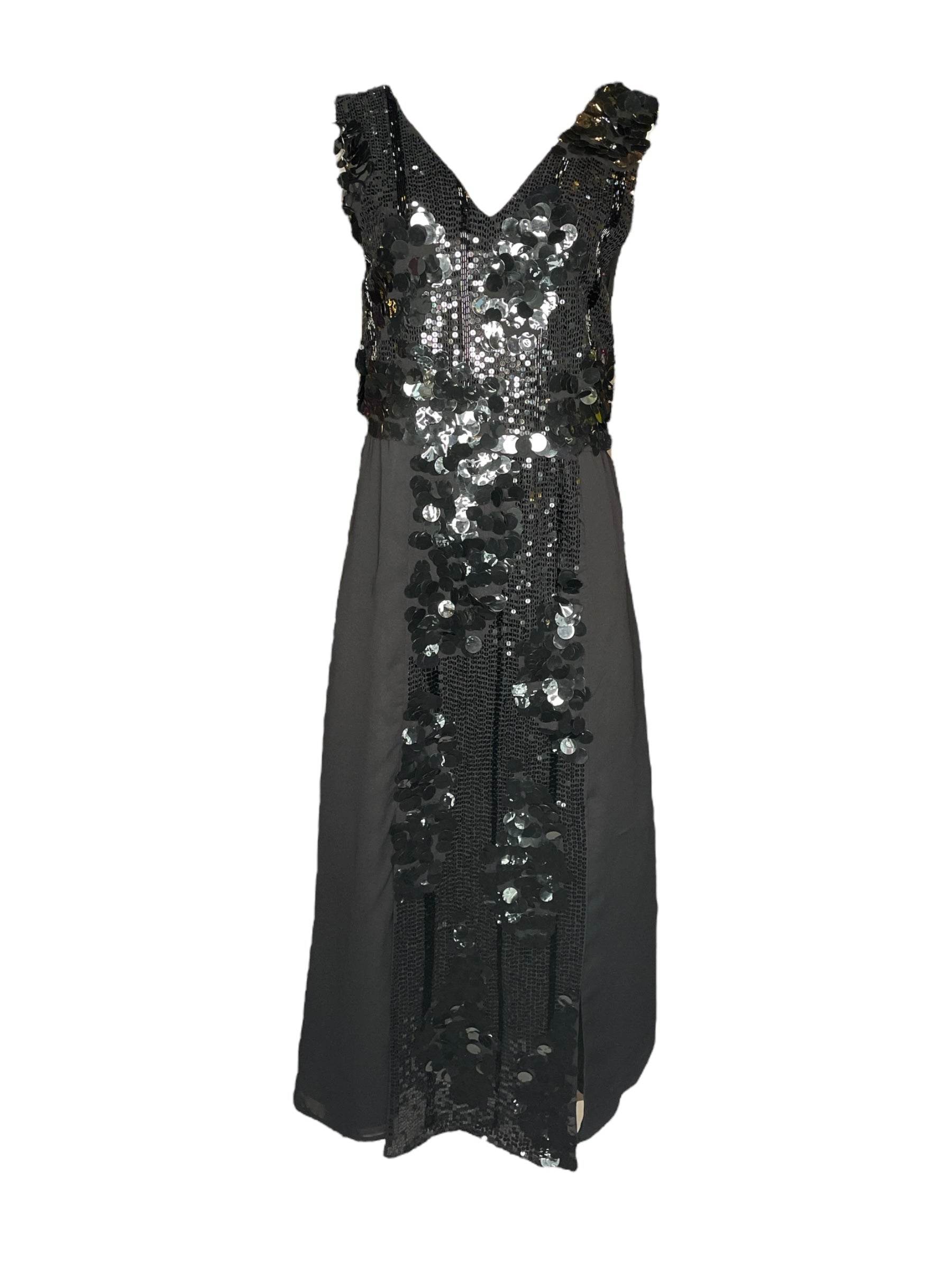 Women's Black Sequin Entrance Dress | Small | Any Old Iron