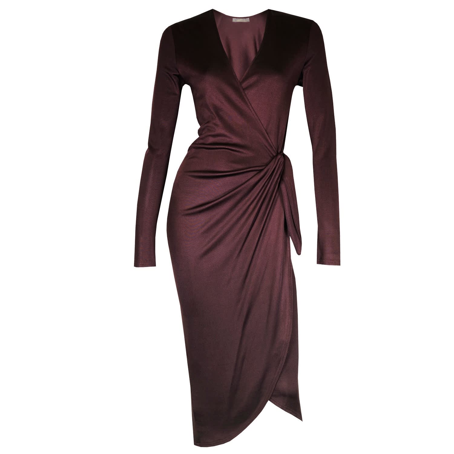 wine wrap dress