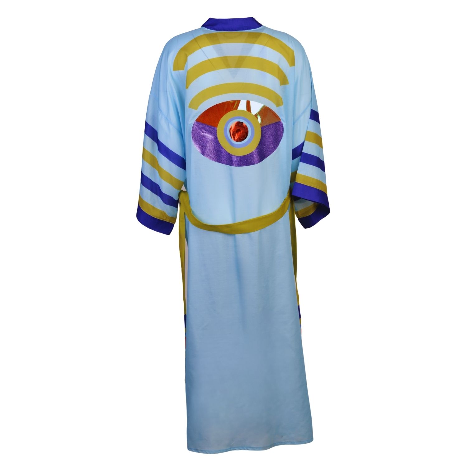 Women's Blue Eye Radiant Long Kimono | S/M | Joy-Es