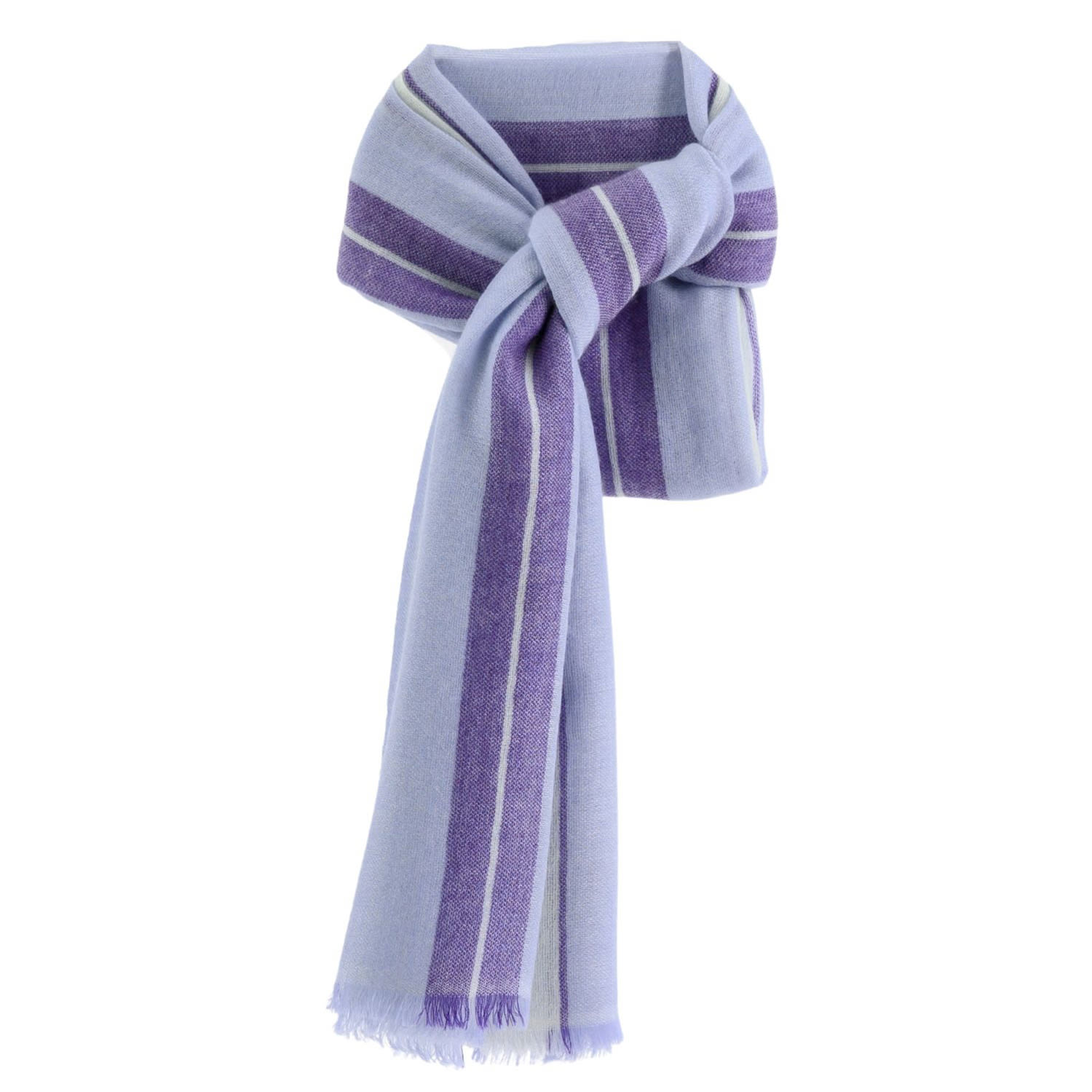 Women’s Pink / Purple / Green Wisteria Mint Cashmere Scarf In Mint Green, Purple And Lilac - Unisex Scarves by Franci