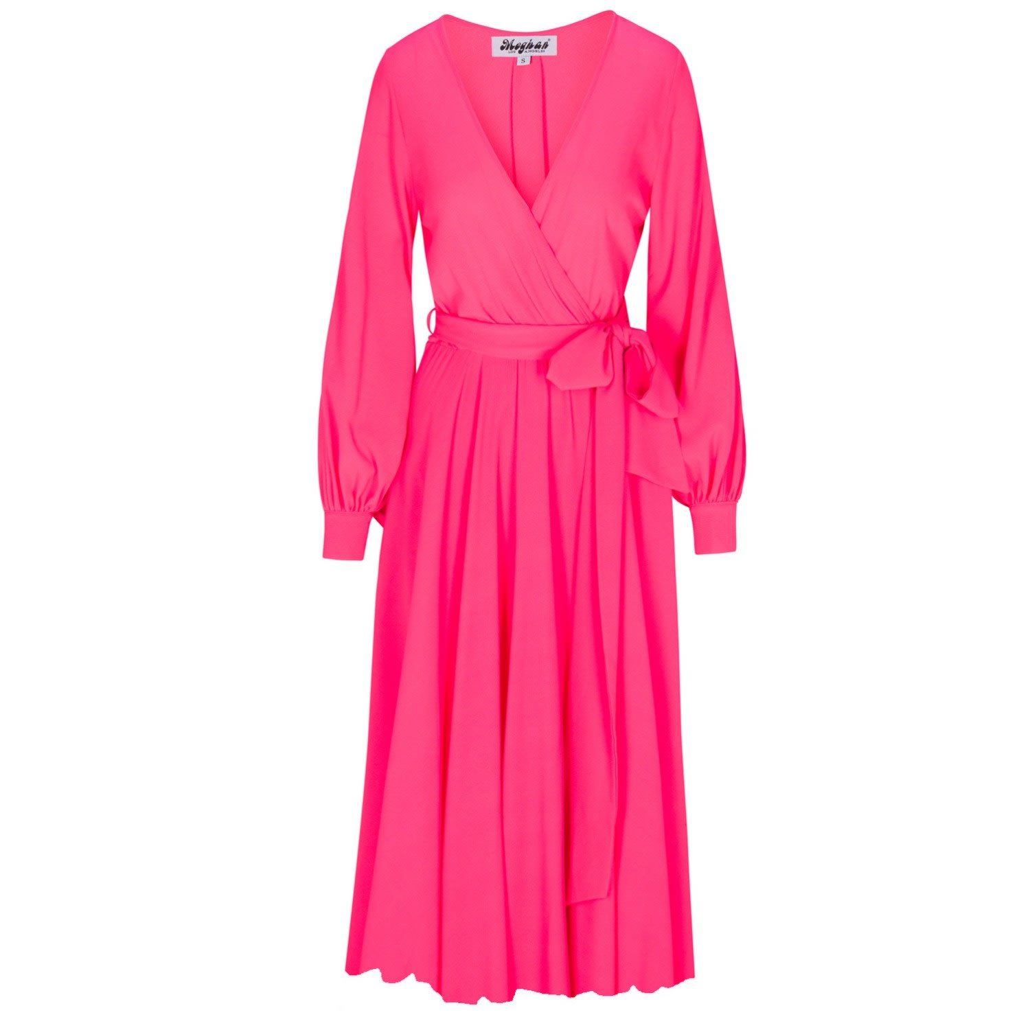 Women’s Pink / Purple Lilypad Midi Dress - Neon Pink Xxxs Meghan Fabulous