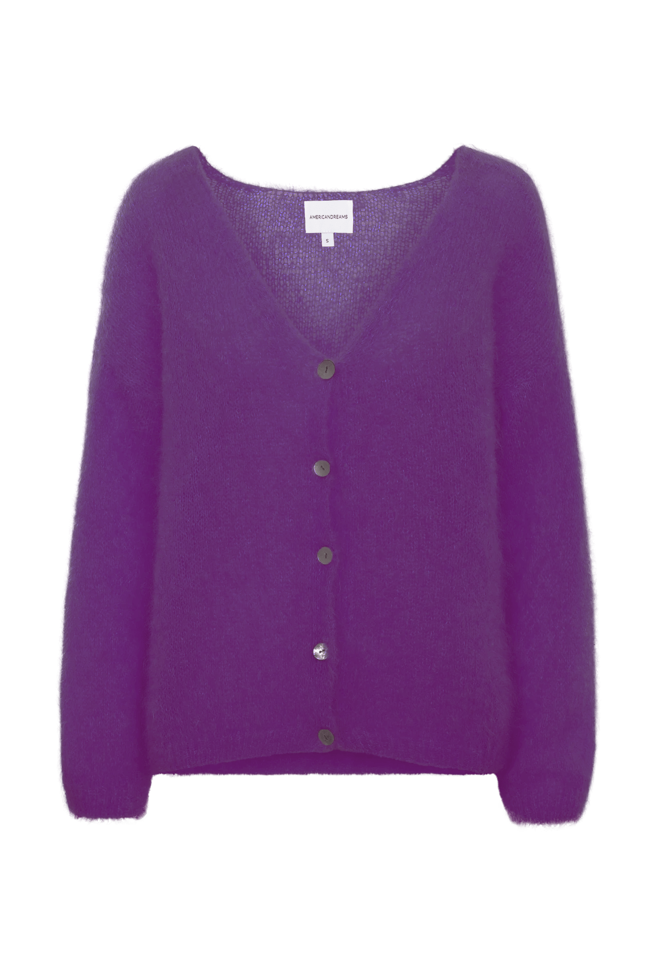 Americandreams Women's Pink / Purple Cornelia Ls Cardigan Deep Purple