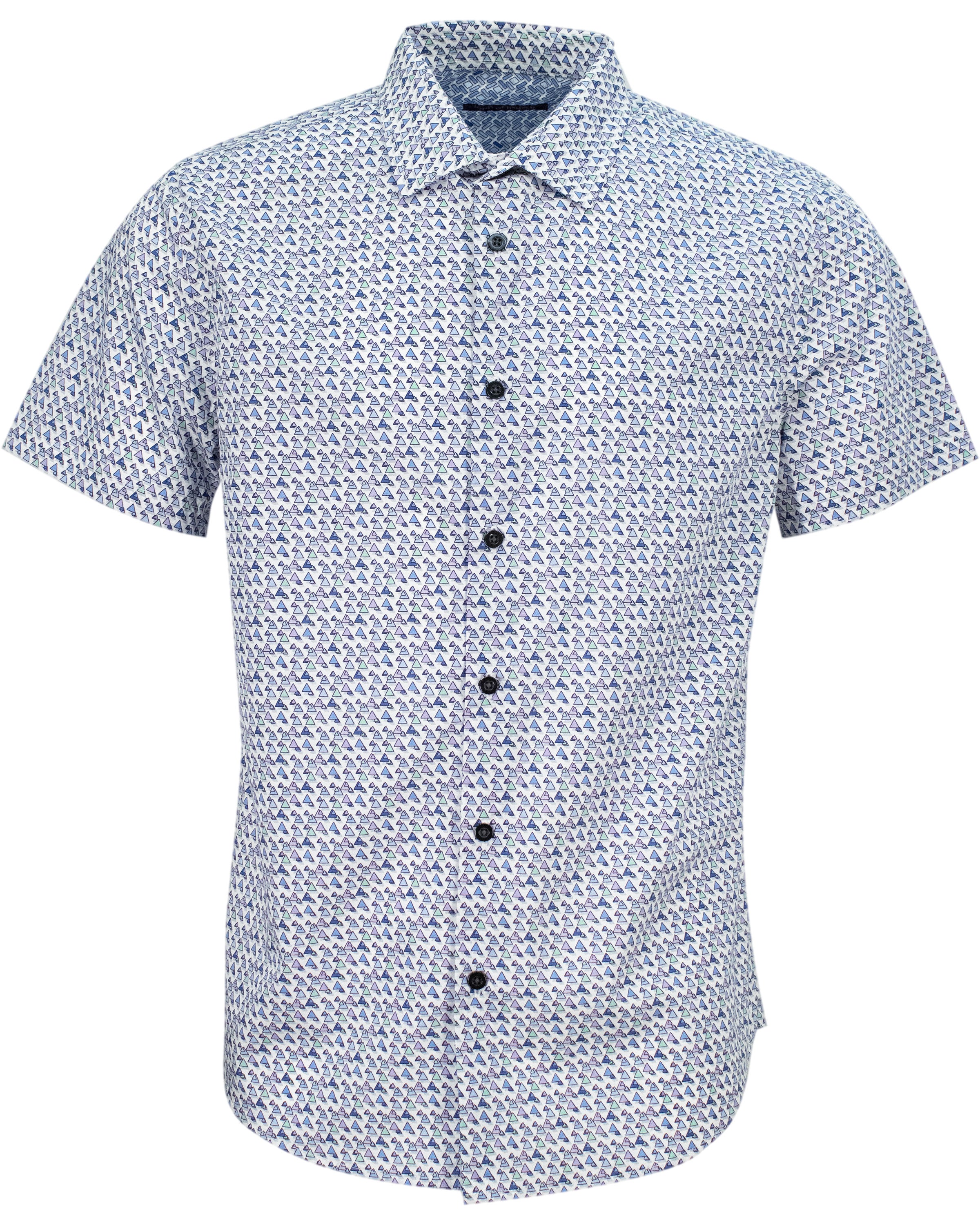 Men’s Scott Floating Triangles Shirt - White Large Lords of Harlech