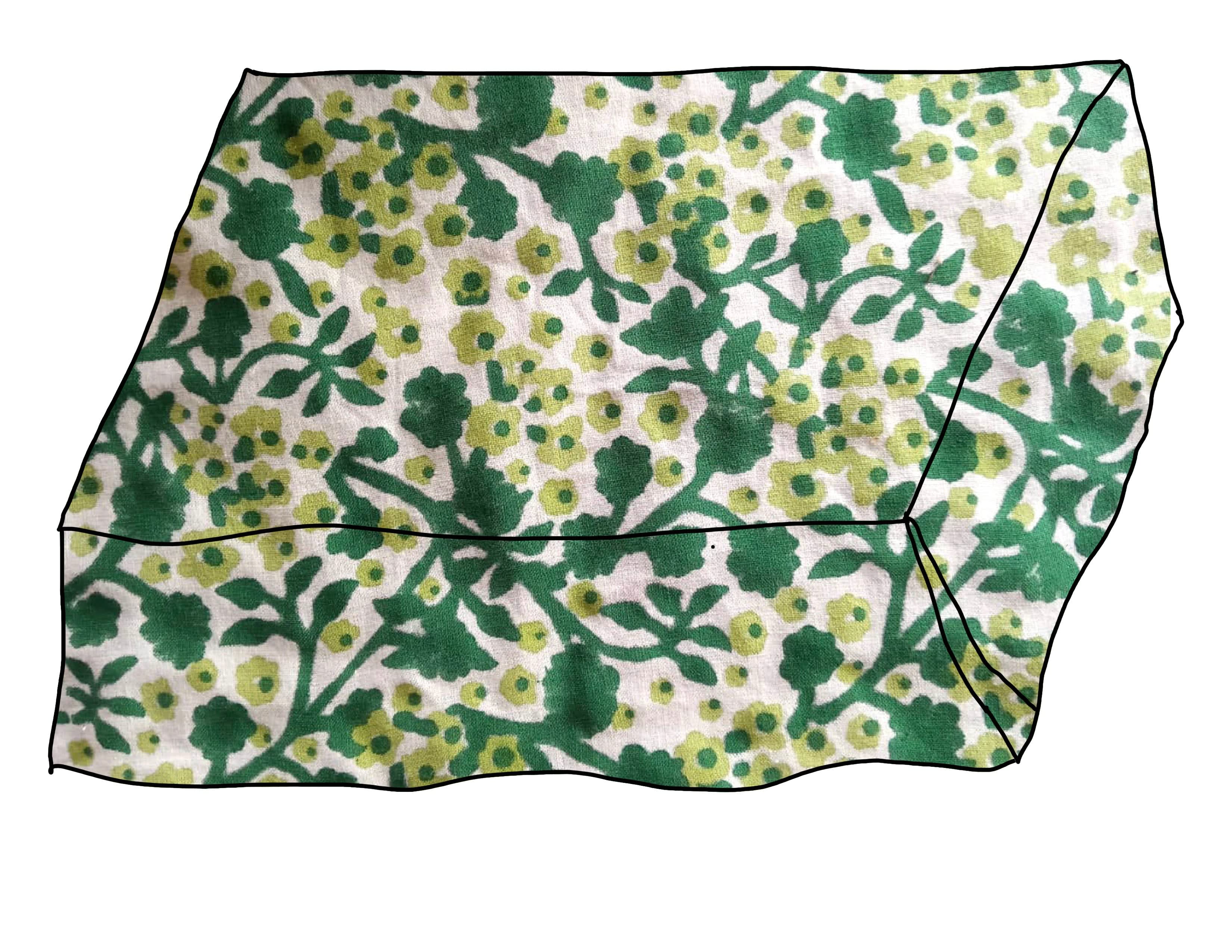 Organic Cotton Quilted And Insulated Double Oven Mitt In Moss Green Floral  Melody Block Print, Kate Austin Designs