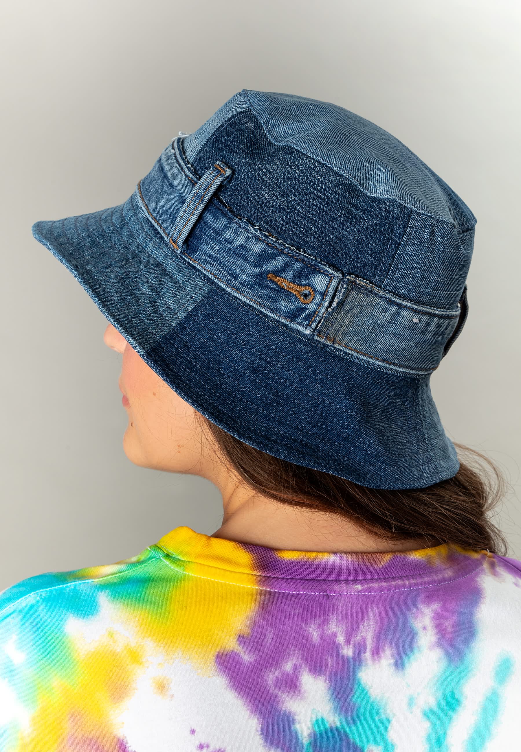 Women's Blue Nova Upcycled Denim Bucket Hat | 57cm | Mahla