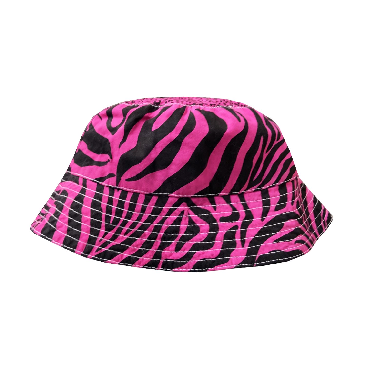 Women’s Black / Pink / Purple Hot Pink Zebra Printed Bucket Hat Quillattire