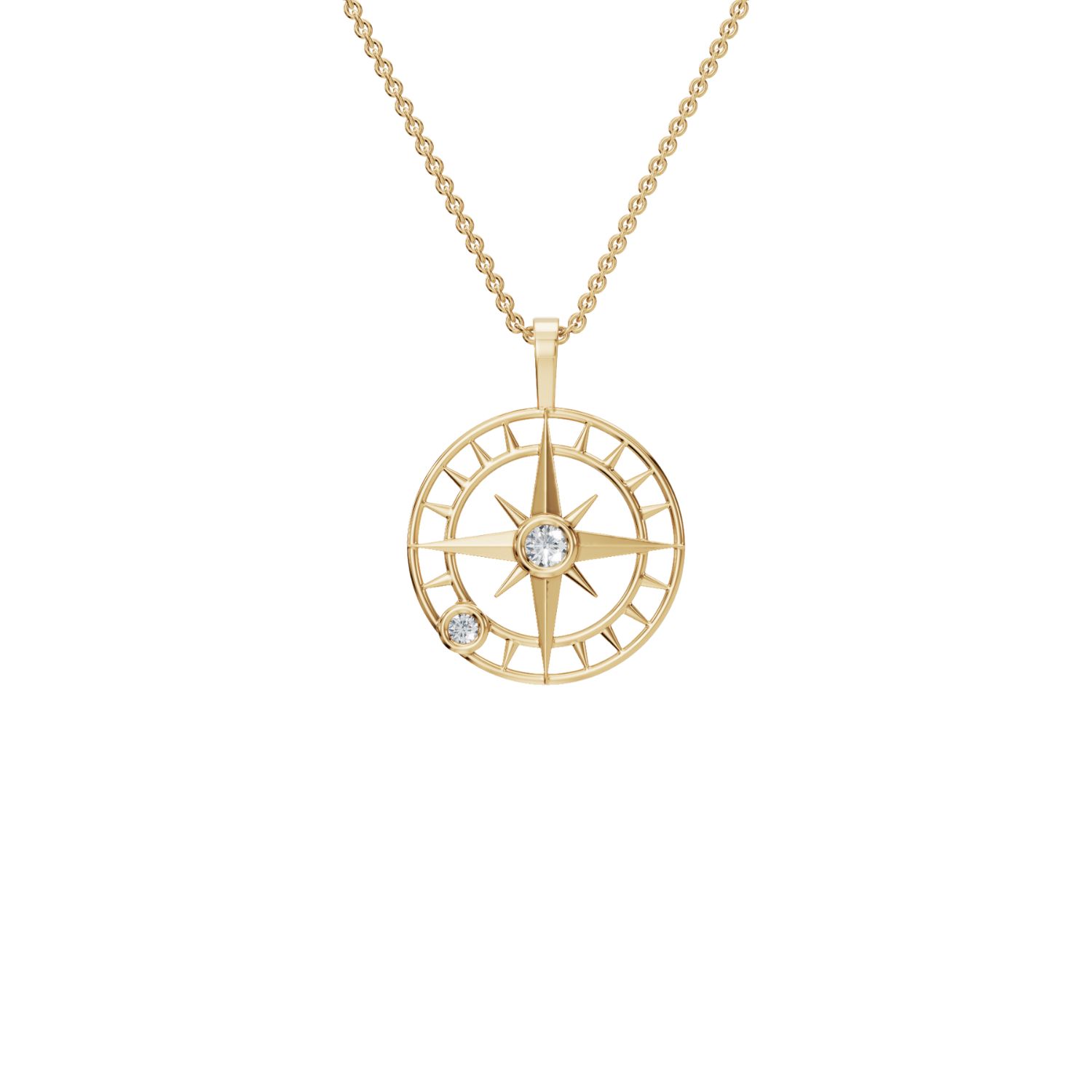 Aya Fine Jewelry Women's White / Yellow / Rose Gold Fourteen Kt Luxury North Star Diamond Pendant