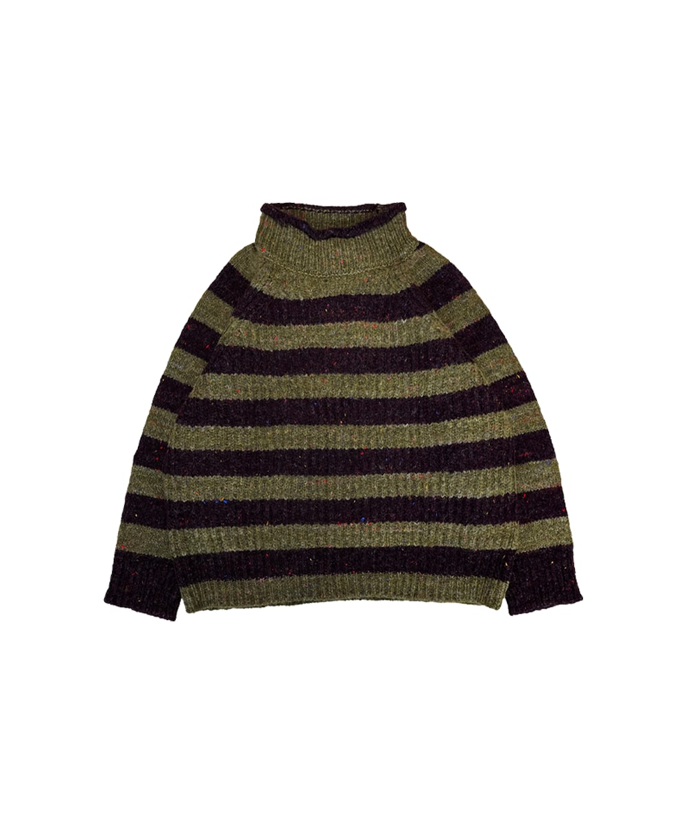 Mabli Women's Moya Pullover - Nettle Fig Stripe In Black
