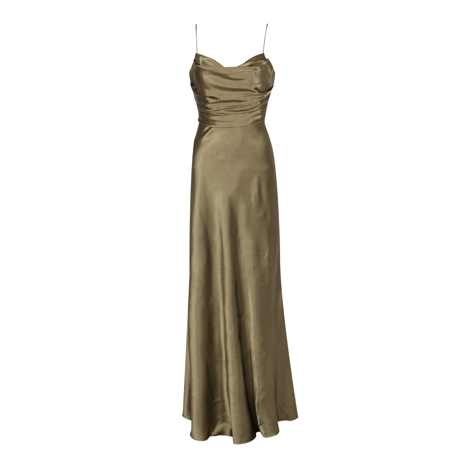 Olive green evening dress sale