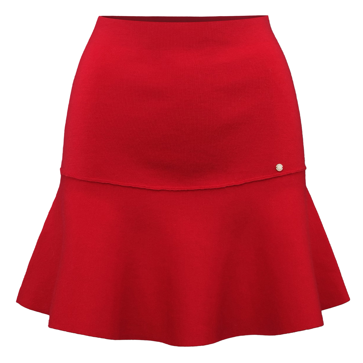 Tirillm Women's Annie  Flared Skirt In Extra Fine Merino Wool, Red In Red