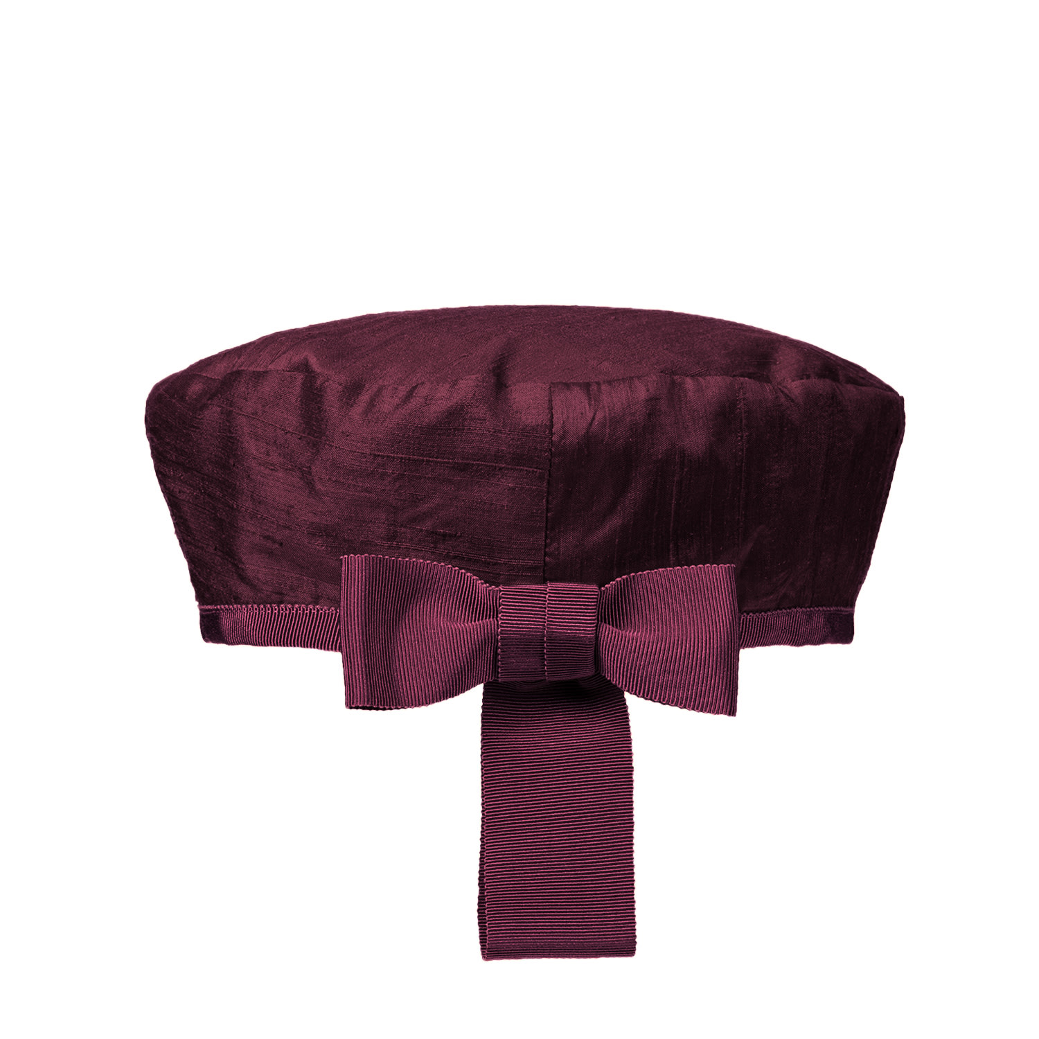 Women’s Rose Gold Catch Me - Burgundy Silk French Beret Hat One Size Sibi Hats