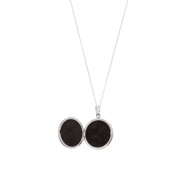 Lily & Roo Sterling Silver Large Round Locket Necklace
