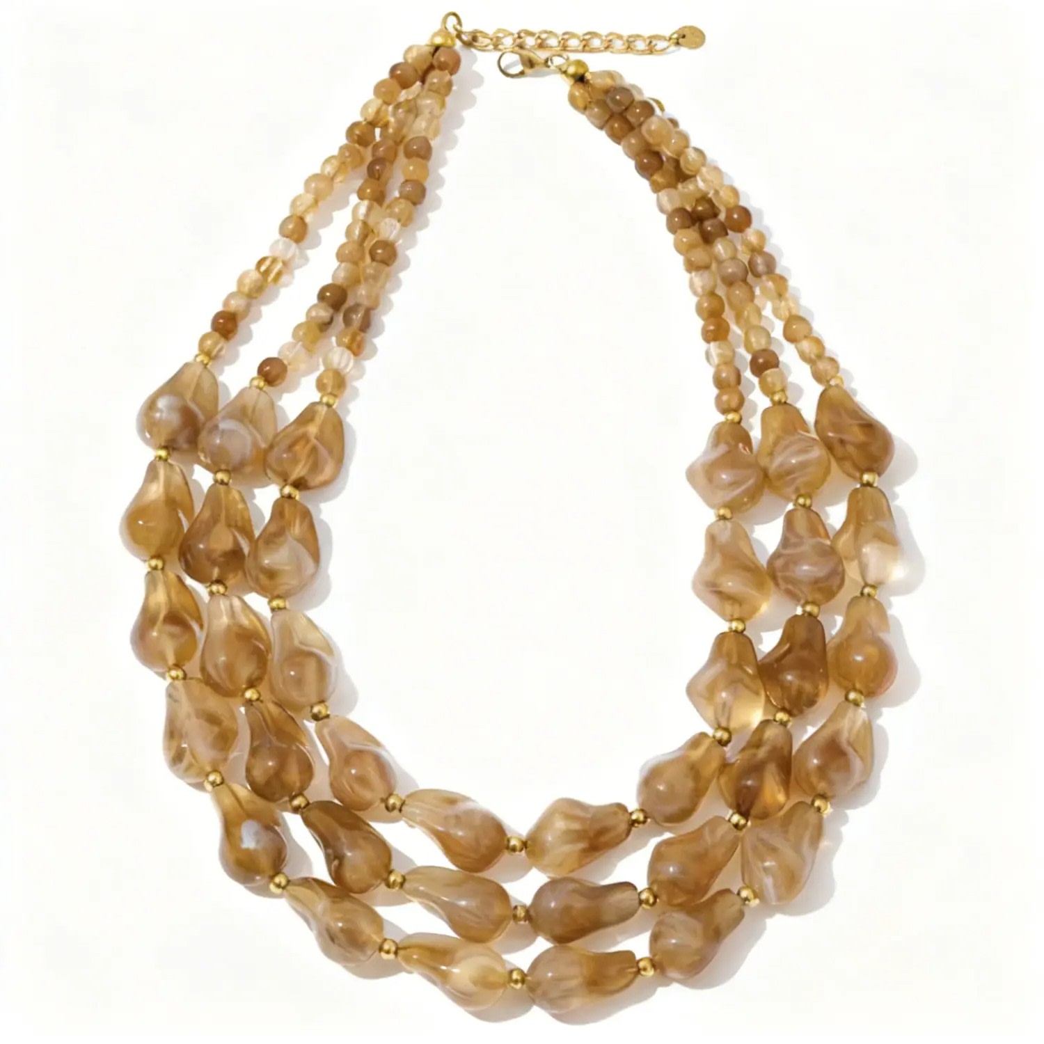 Hanah Jewellery Women's Amandine Brown - Stainless Steel