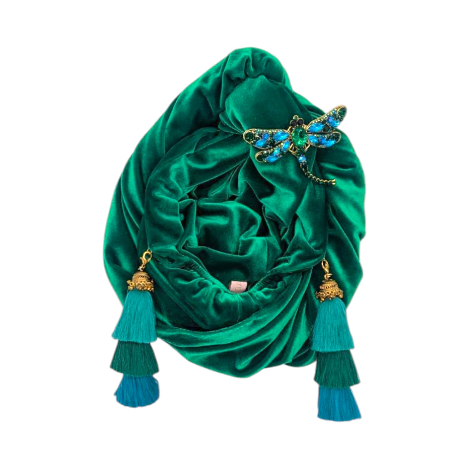 Julia Clancey Women's Green Kelly Dragon Fly Swinglette Turban In Green