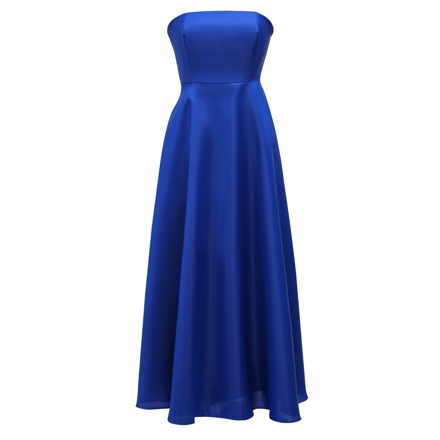 Women’s Long Flared Taffeta Dress - Blue Extra Small Smart and Joy