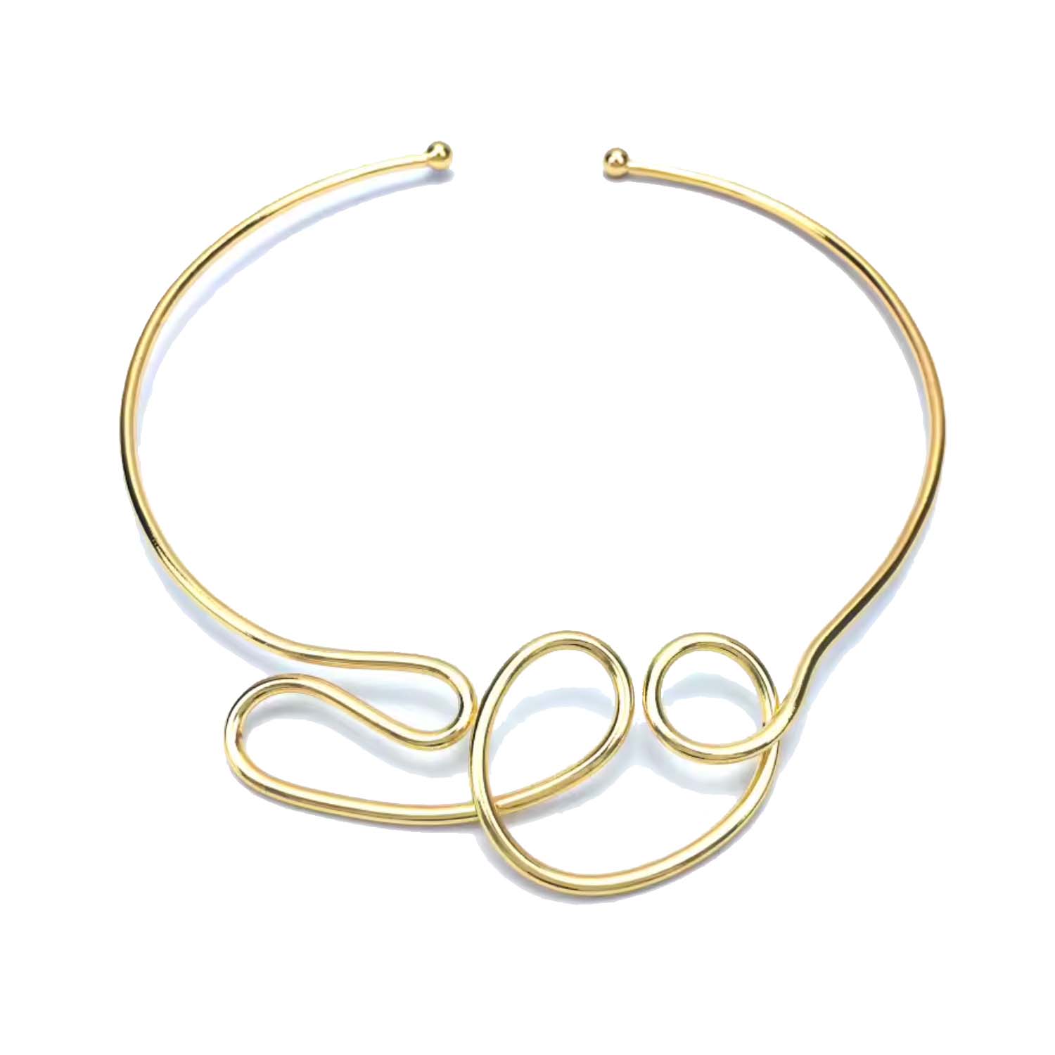 CHANEL JOAN ELKAYAM WOMEN'S GOLD ABSTRACT CHOKER NECKLACE