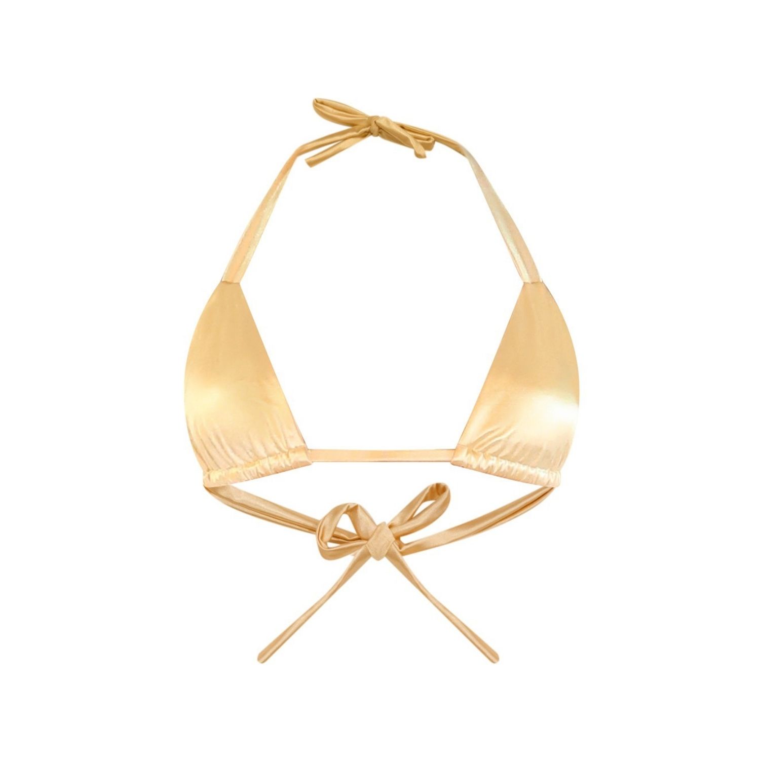 Belletage Swimwear Women's Gold The Champagne Toast Bikini Top In Gold