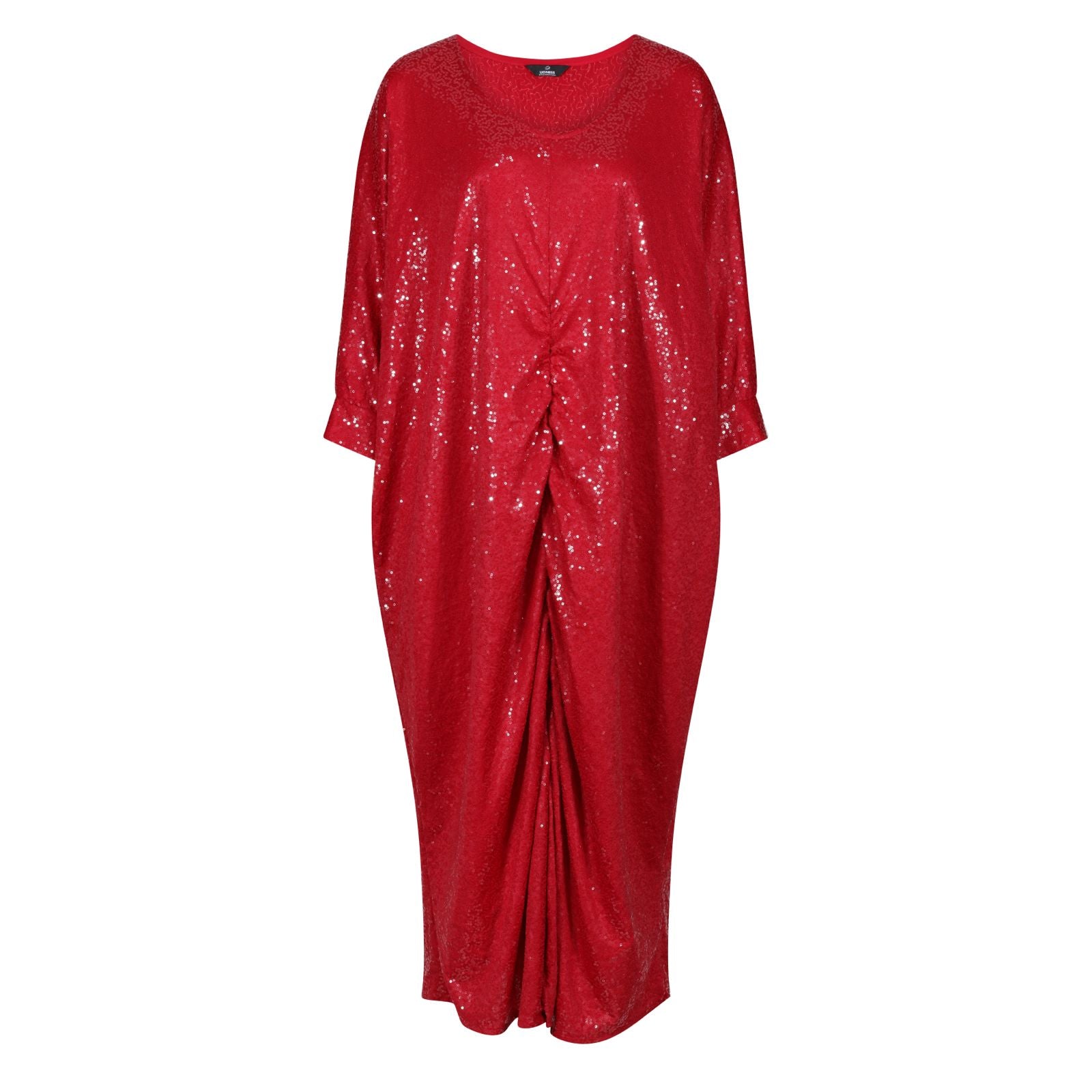 Women’s Cherry Red Sequined Midi Dress Extra Large Lioness by Tf