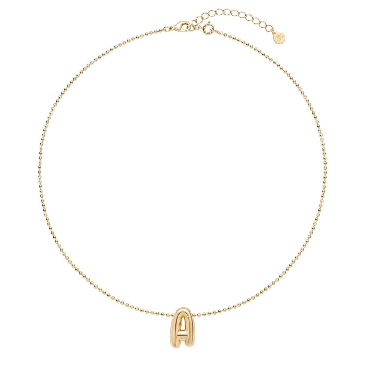 Leo & Luca Women's Gold Mini Balloon Initial Necklaces In Gold