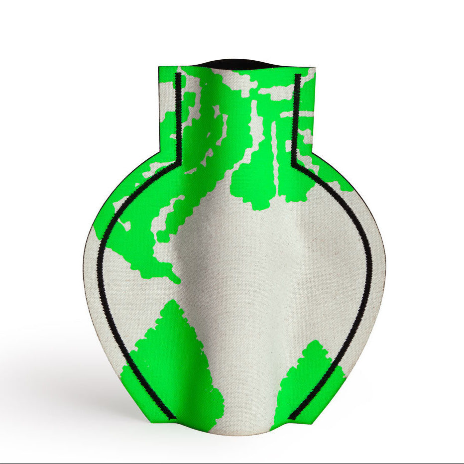 London Atelier Byproduct Milos Jug Vase Black Fluo Green