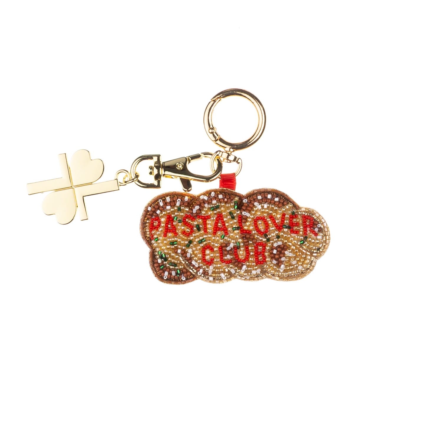 Women's Brown / Gold Laines London X Juliet Sear Pasta Lover Garlic Bread Hand-Beaded Bag Charm