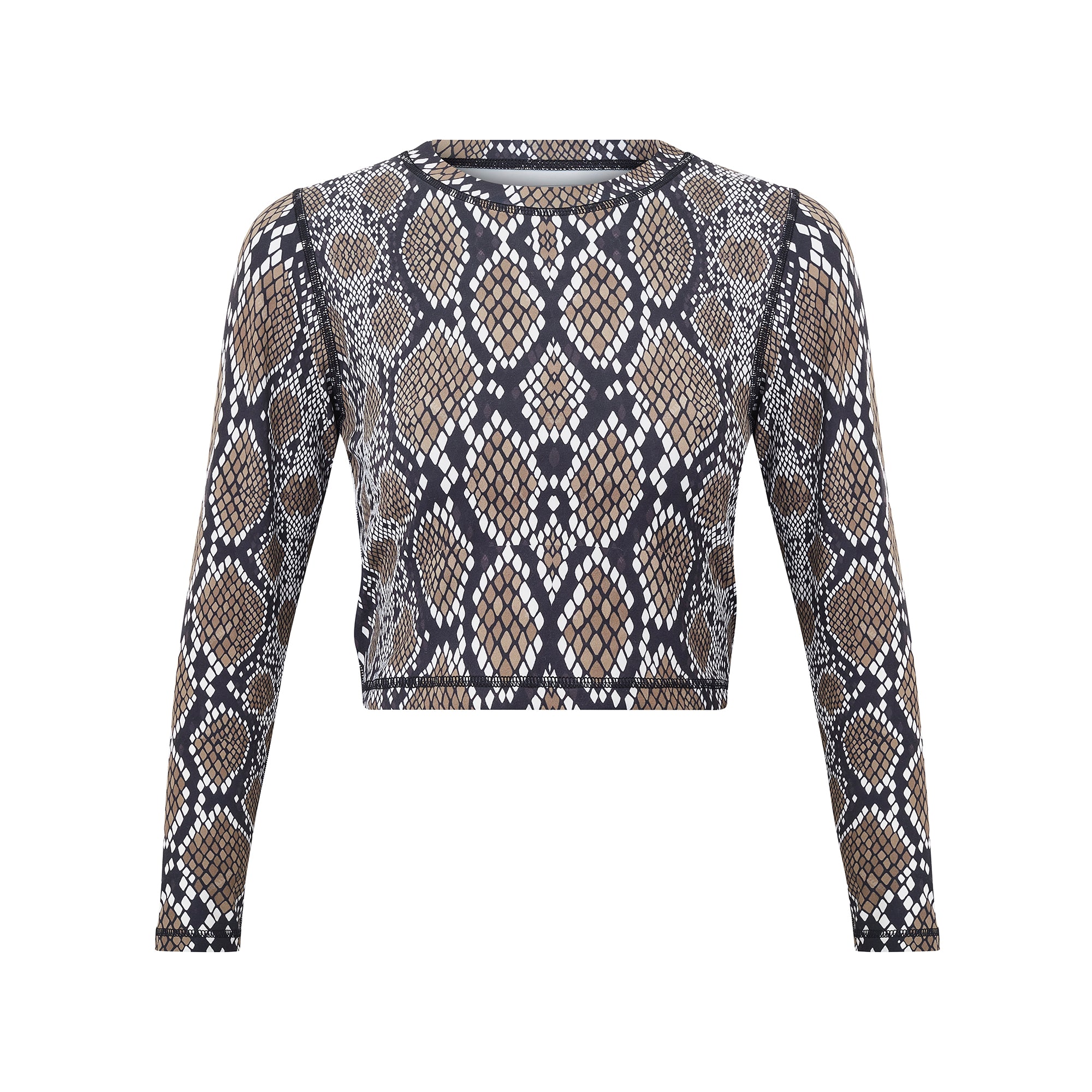 Lula-ru Women's Neutrals Long Sleeve Top - Neutral Snake