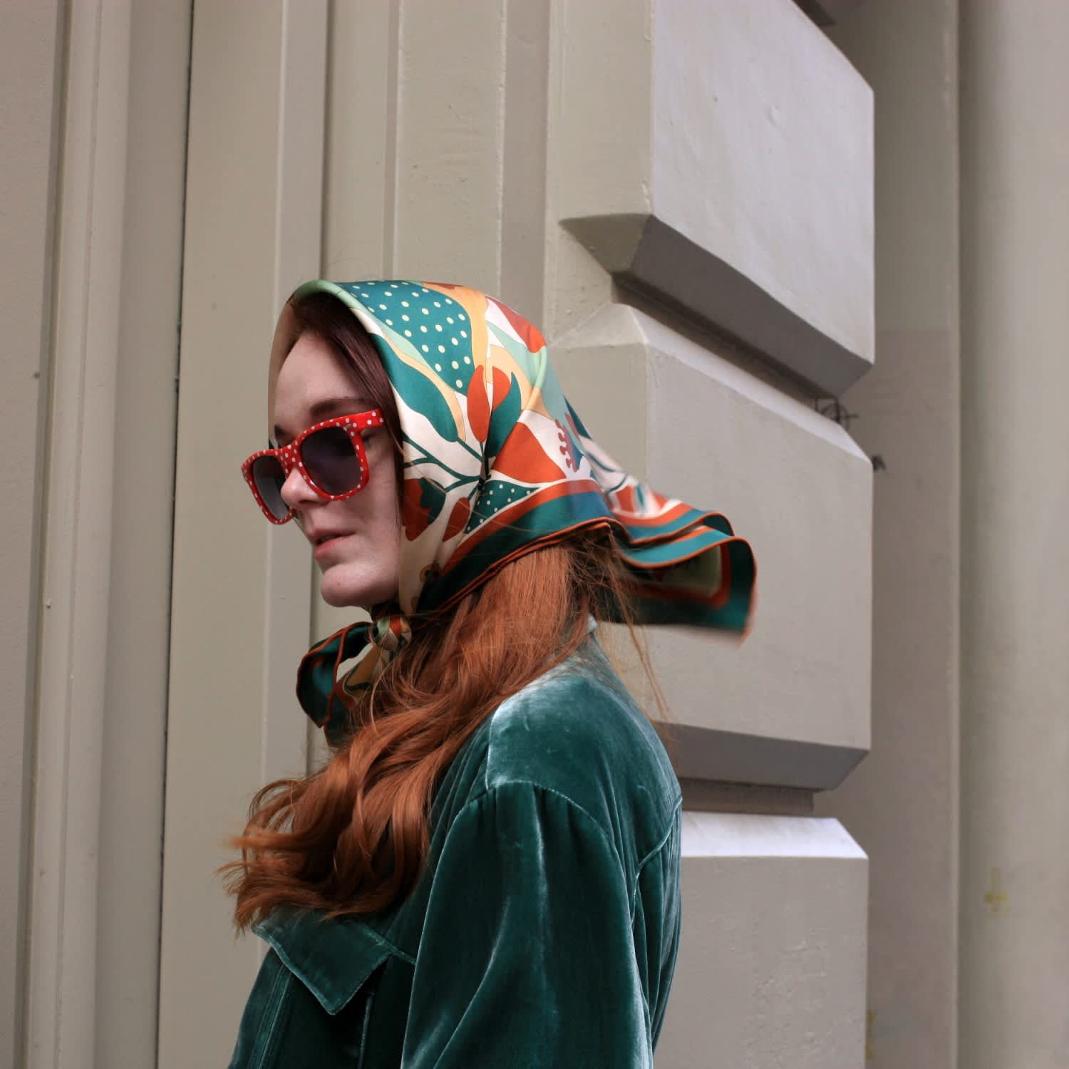 Double Sided Silk Scarf Of Green Wonderland | Jessie Zhao New York