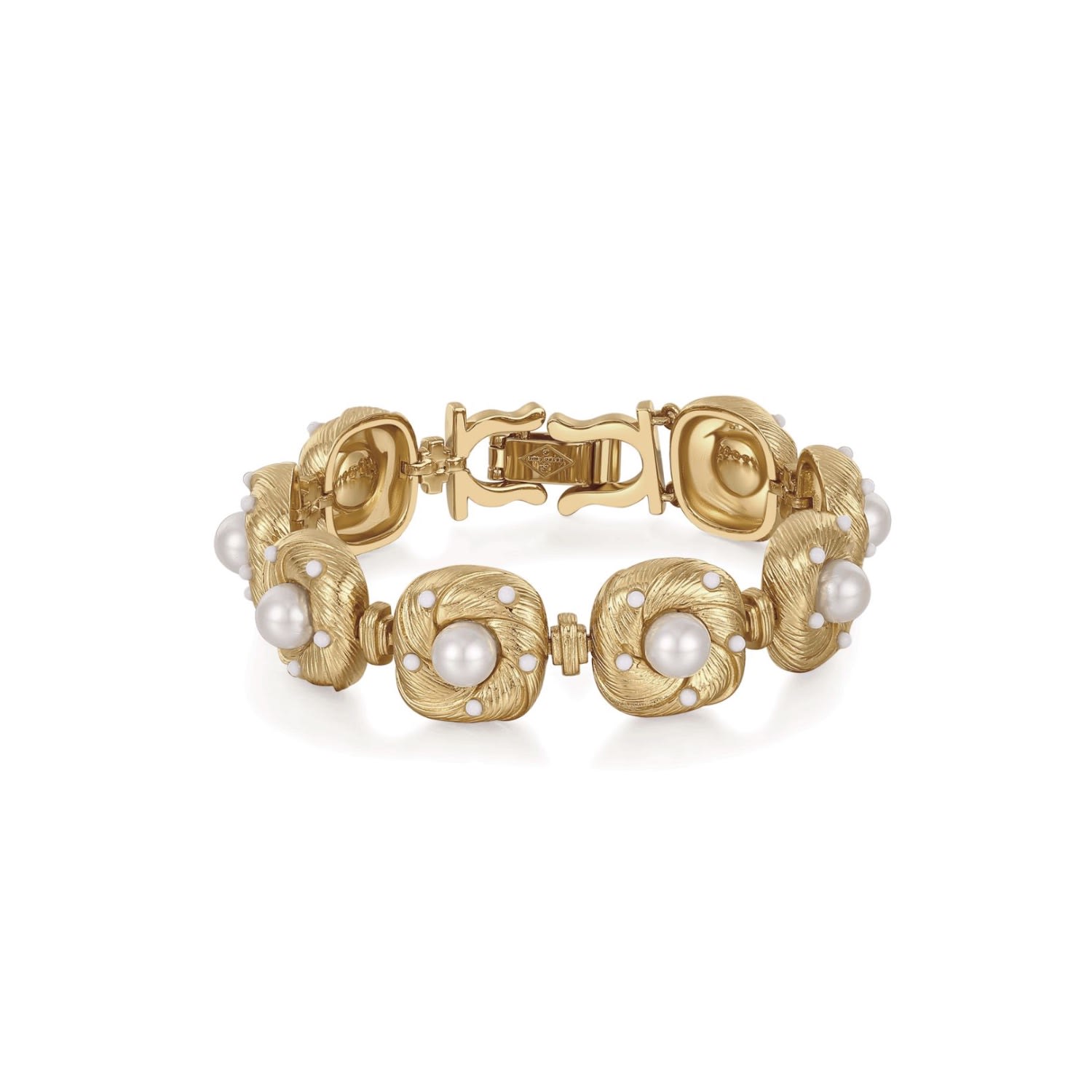 Retro Chic Women's Gold / White Canary Bracelet In Multi