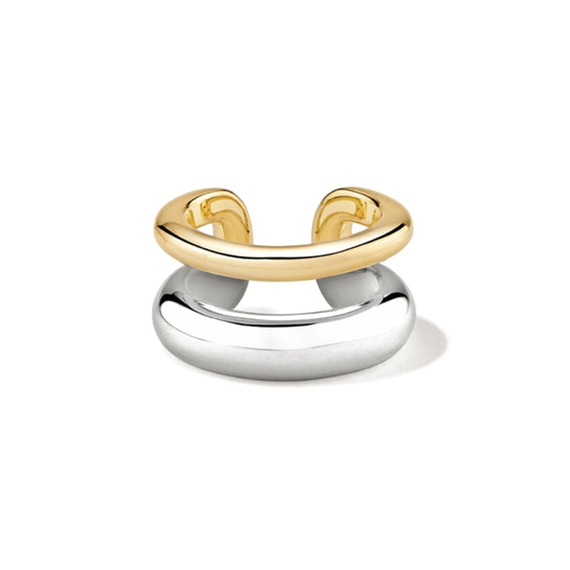 Gold Trip Women's Gold / Silver Two Tone Double Ear Cuff