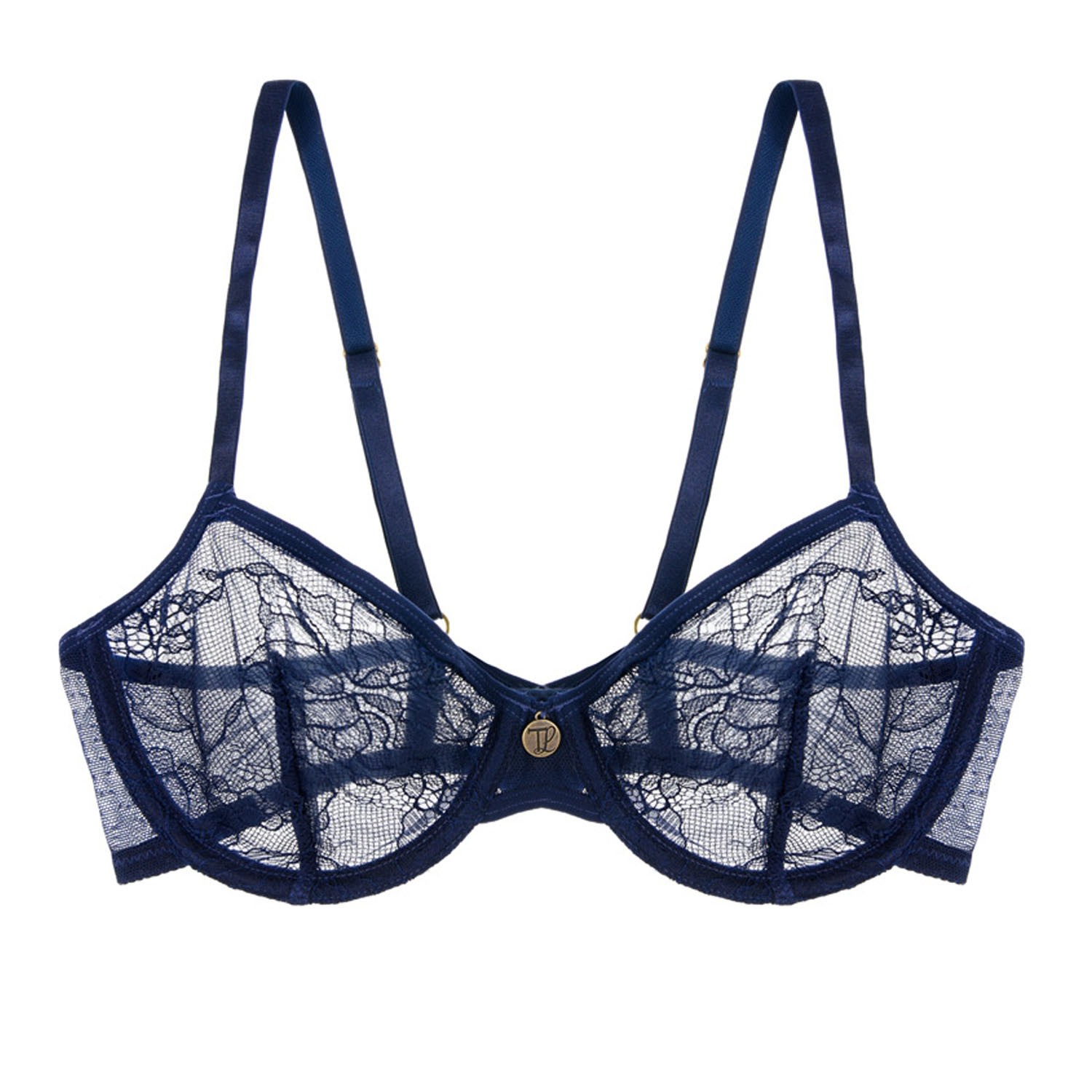 Women’s Blue Urban Light Soft-Cup Underwired Bra 34C Tallulah Love