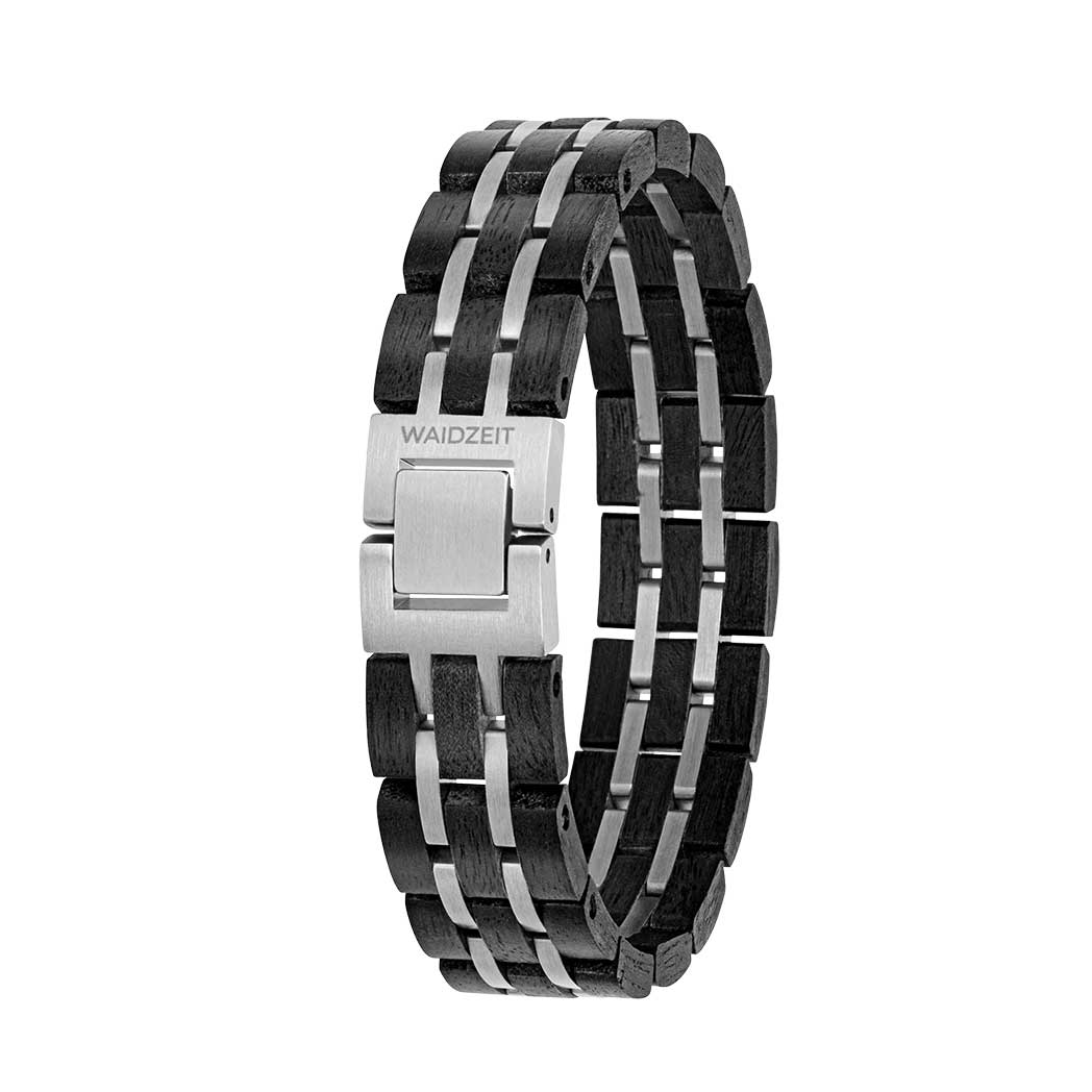 Men’s Black / Silver Element Bracelet Ebony Waidzeit