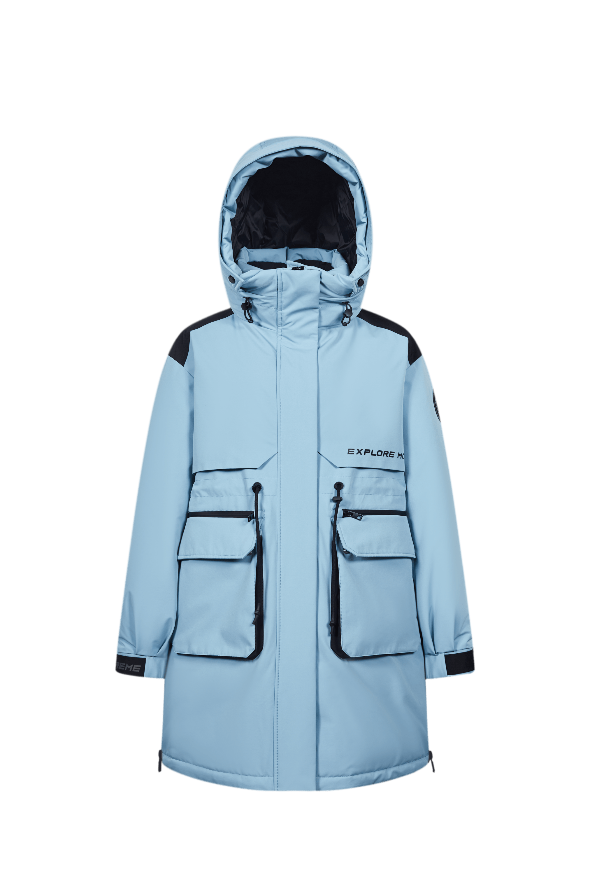 Extreme Goose Down Parka Blue Bosideng Wolf Badger