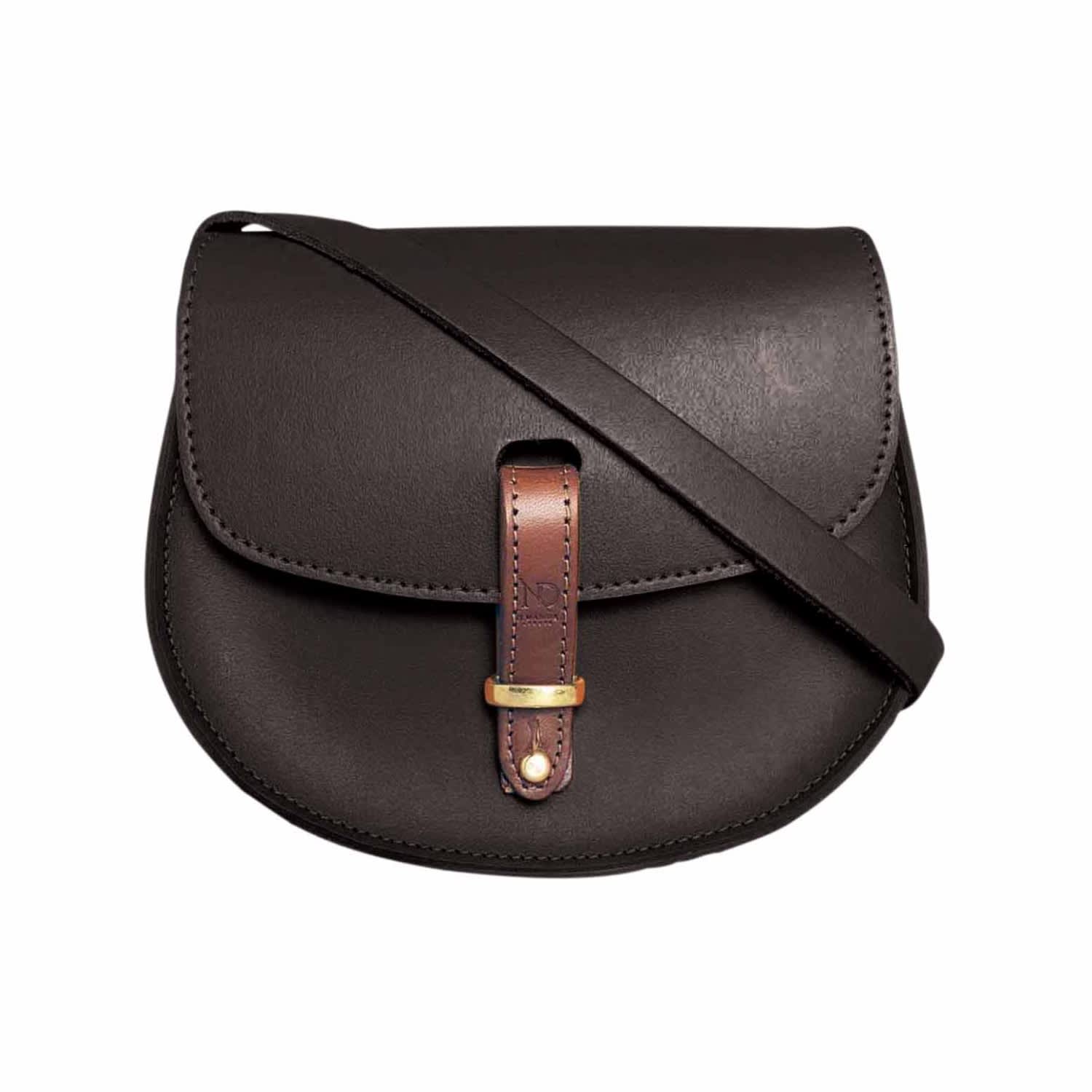 black crossbody saddle bag