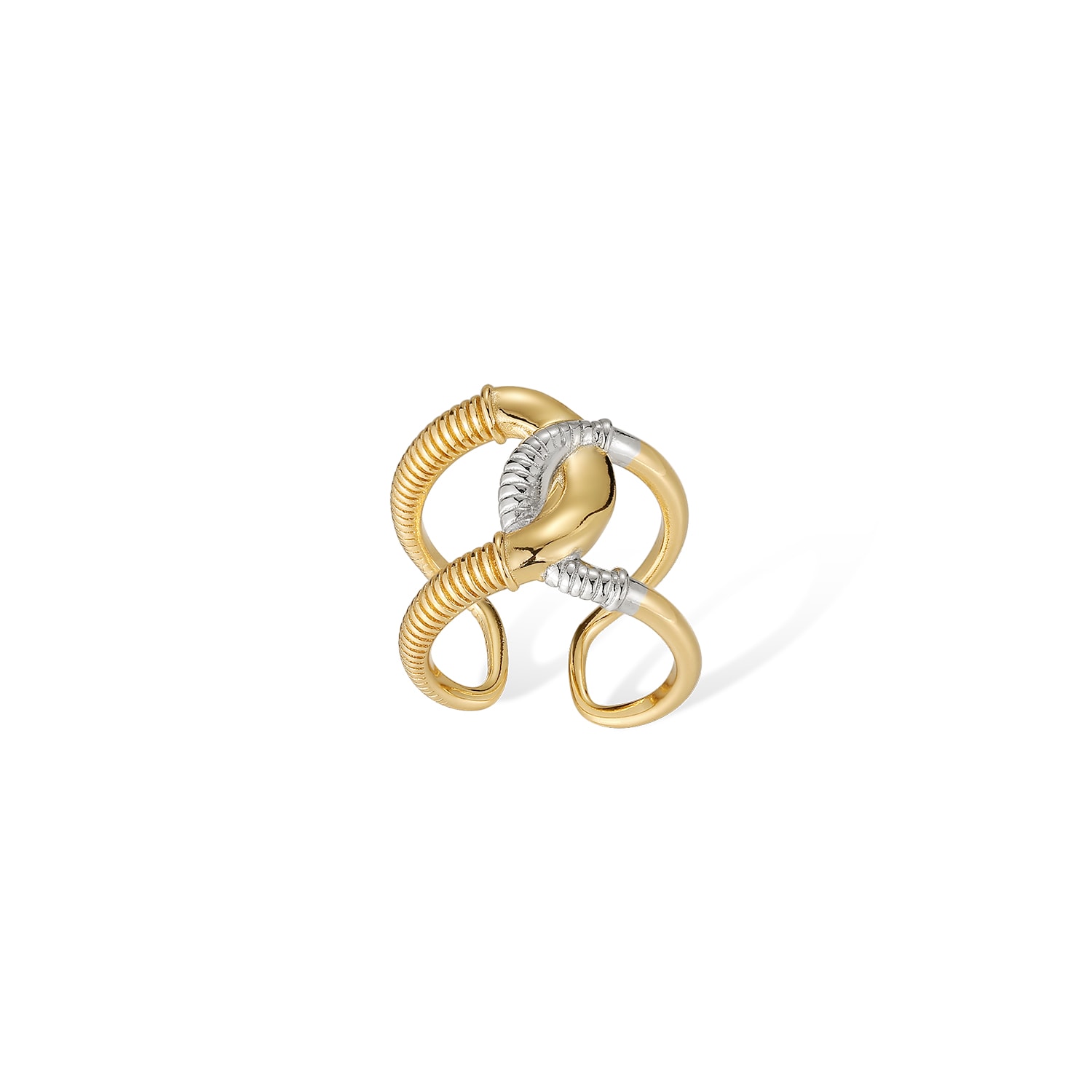 Retro Chic Women's Gold / Silver Colosseum Ring In Multi