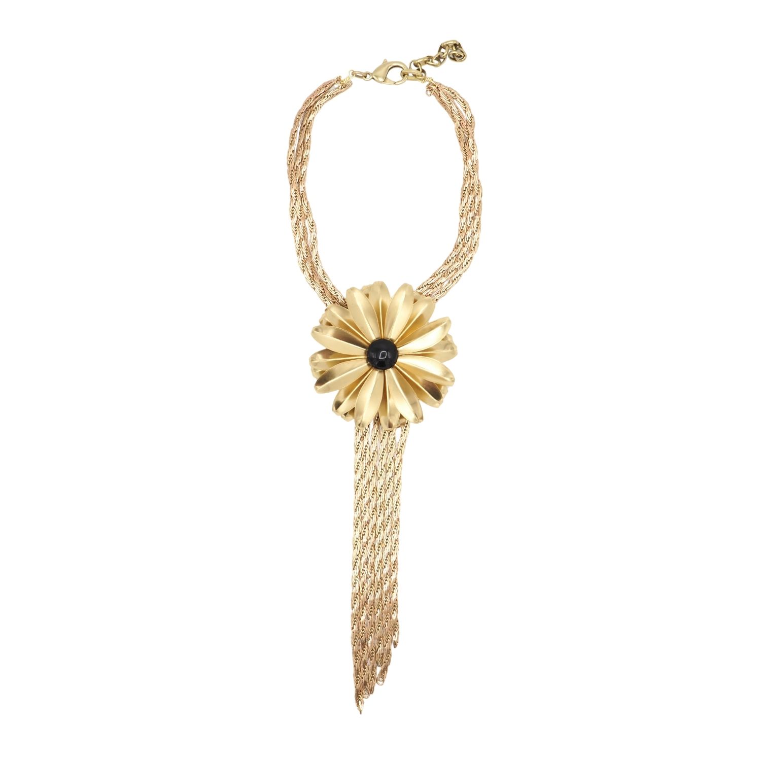 Sita Nevado Women's Gold / Black Margarita Necklace - Black In Multi
