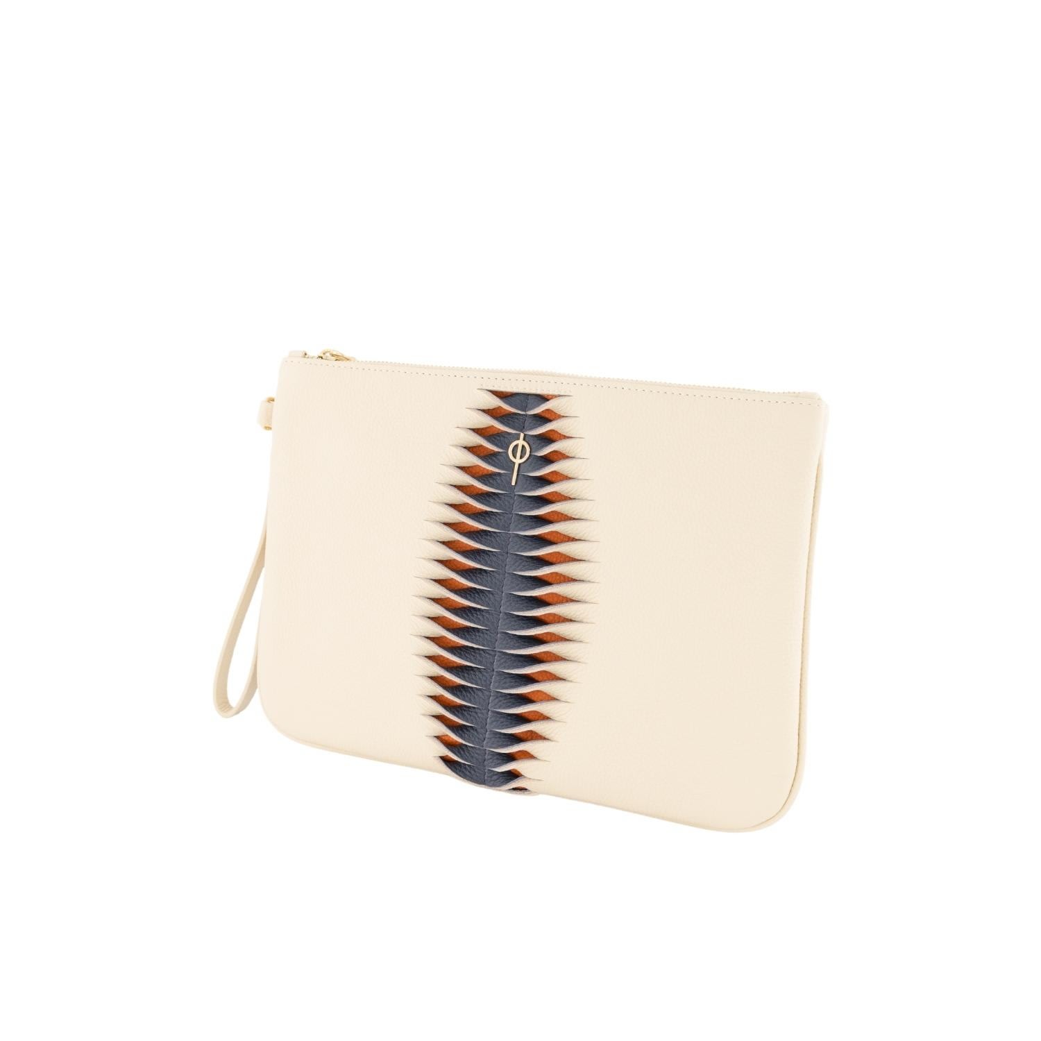 Otrera Women's White Clutch Hera Beige