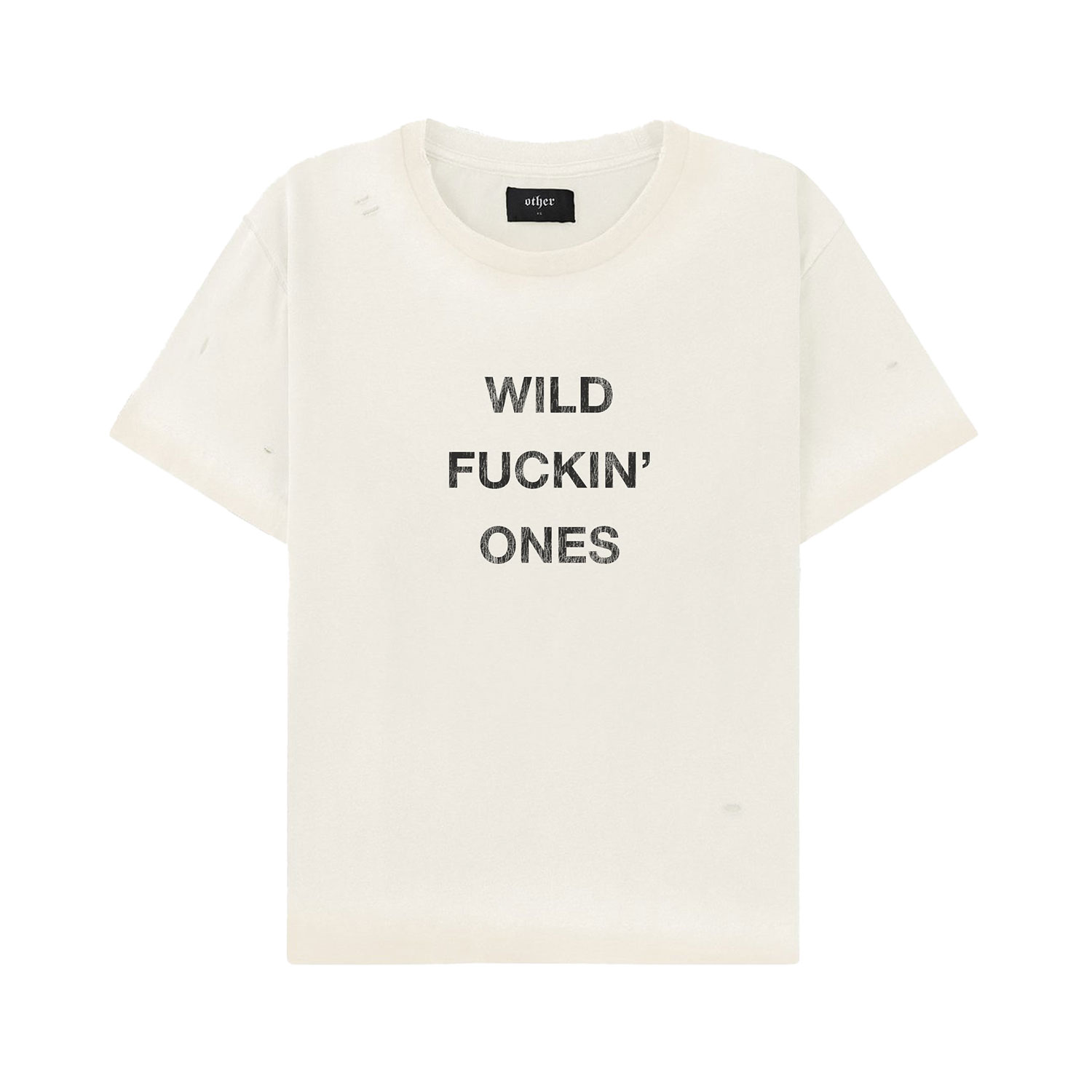 Women’s Neutrals / White Wild Fuckin Ones Slogan - Vintage T-Shirt - Relic White Small OTHER UK