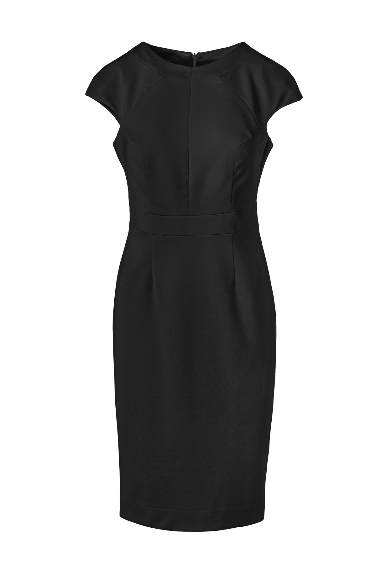 Conquista Women's Fitted Black Dress With Cap Sleeves By  Fashion In Black