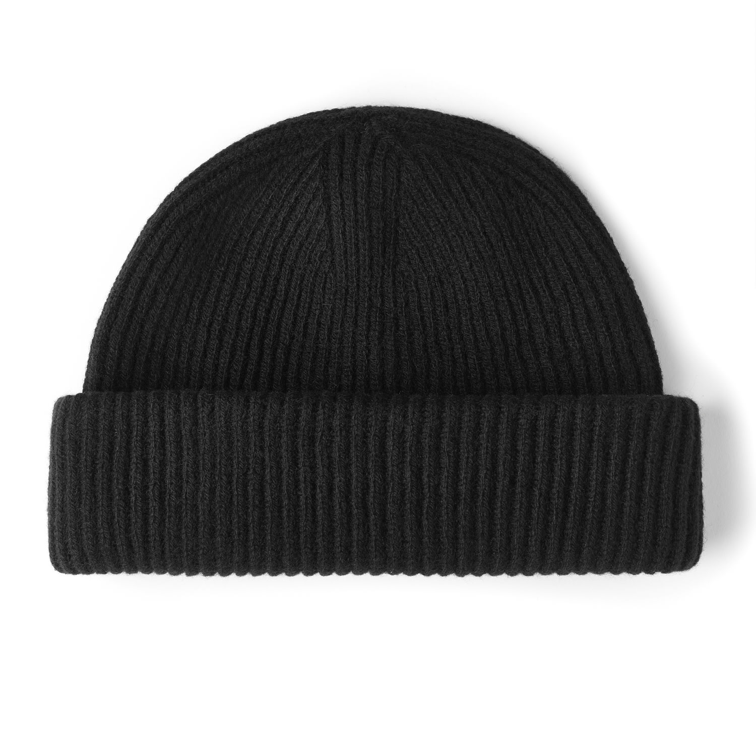 Black Classic Cashmere Beanie - Men One Size Ecova