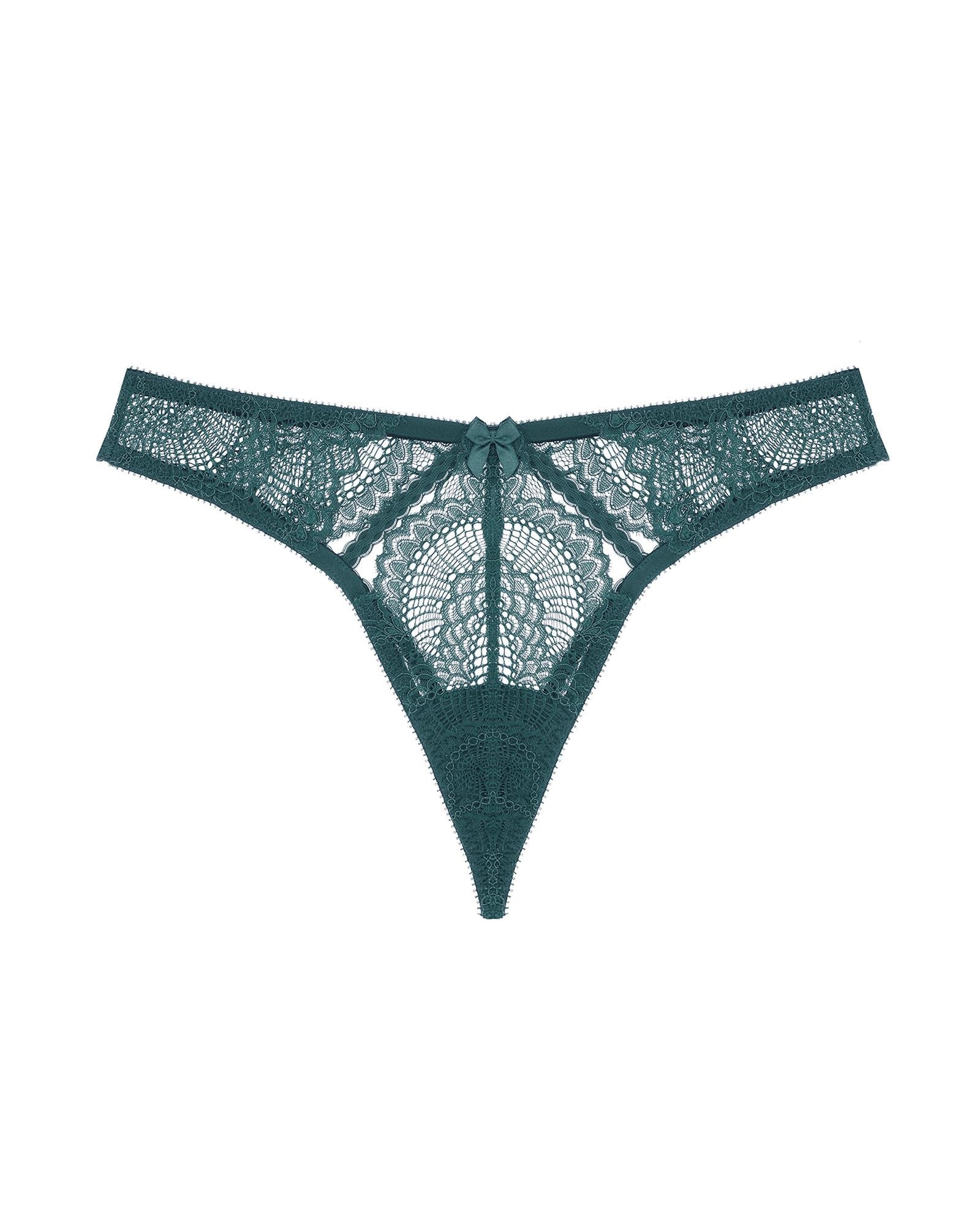 Journelle Women's Green Natalia String Thong Emerald In Green