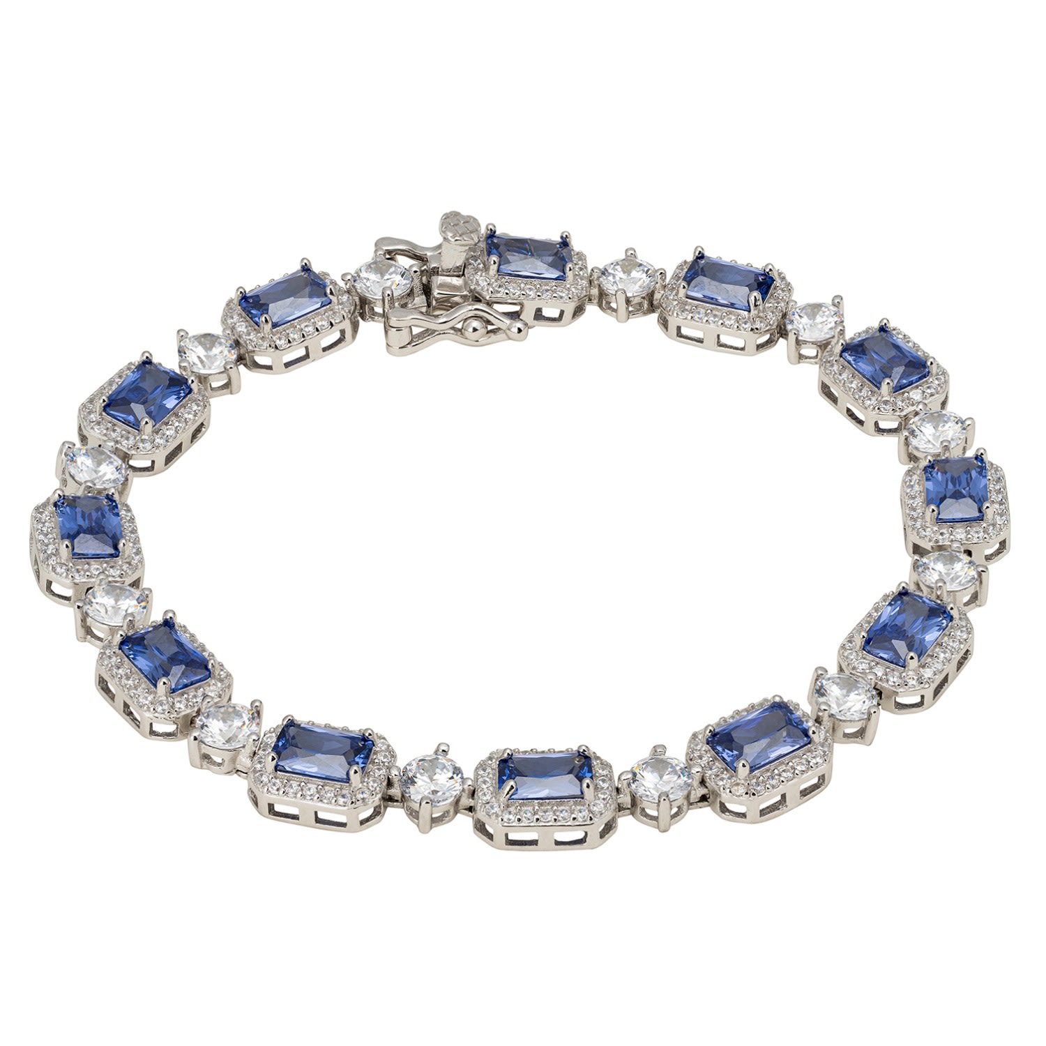 Latelita Women's Silver / White / Blue Elena Gemstone Bracelet Tanzanite Silver In Multi