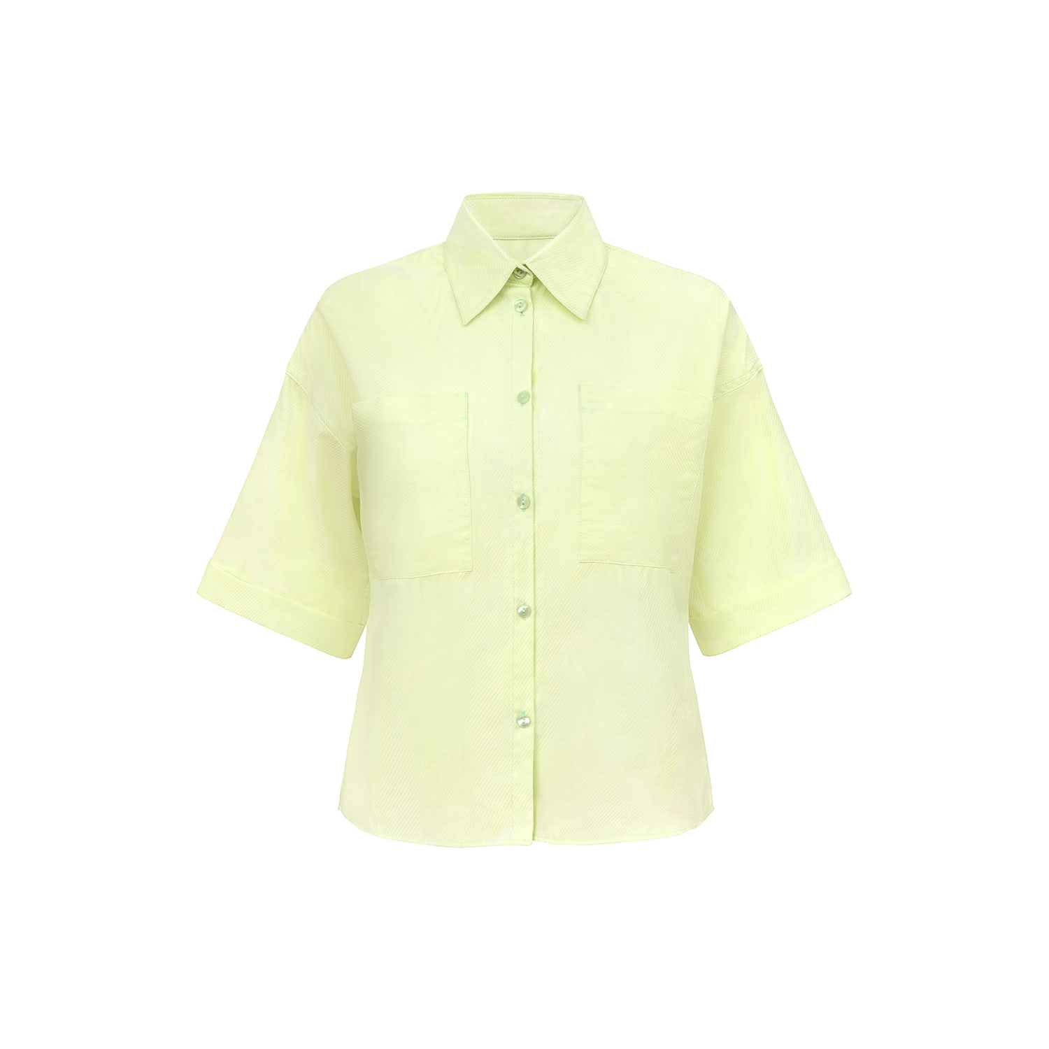 Blonde Gone Rogue Women's Ocean Drive Short Sleeve Shirt, Upcycled Cotton, In Light Green In Neutral