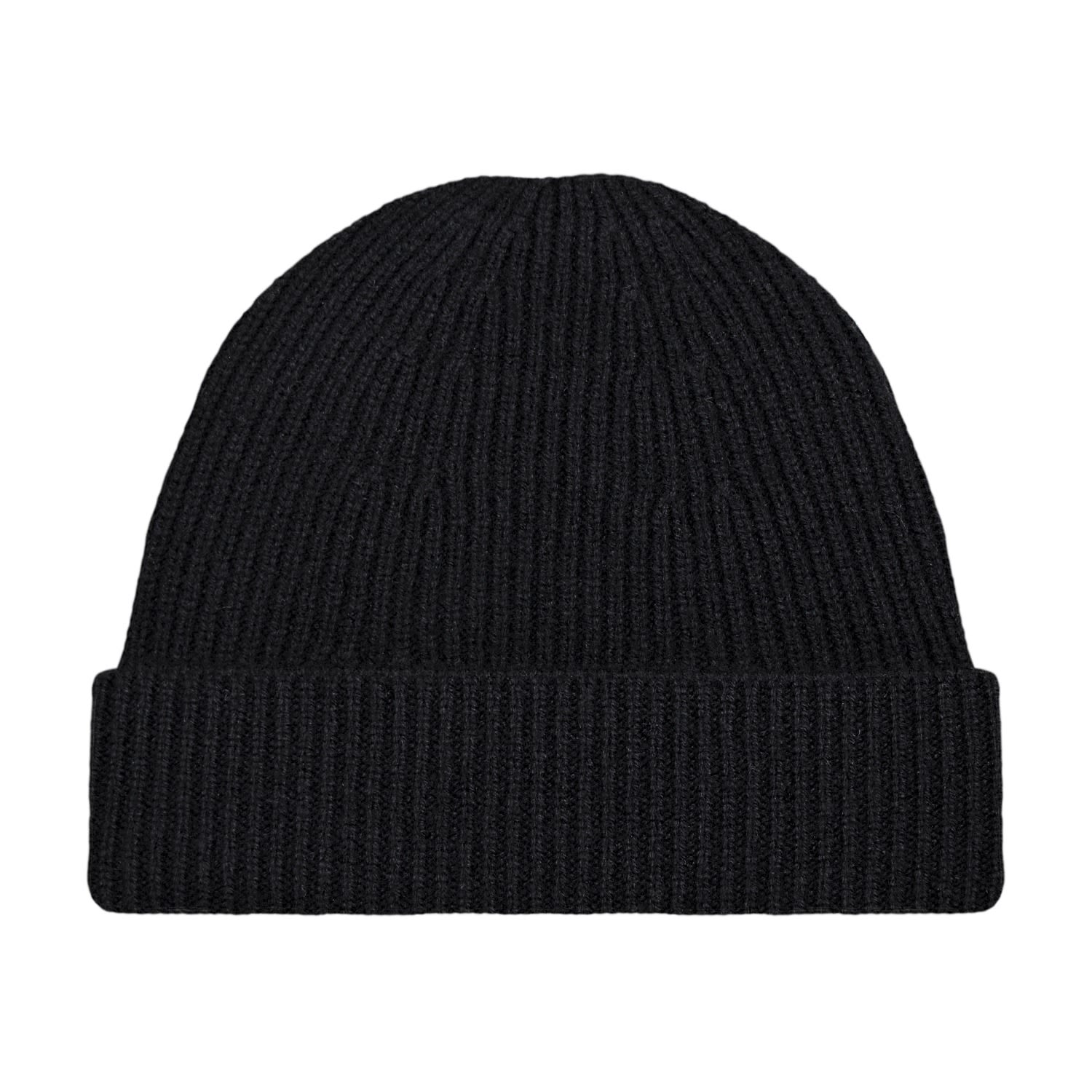 Paul James Knitwear Men's Lightweight Merino Cashmere Beauline Beanie - Black In Black