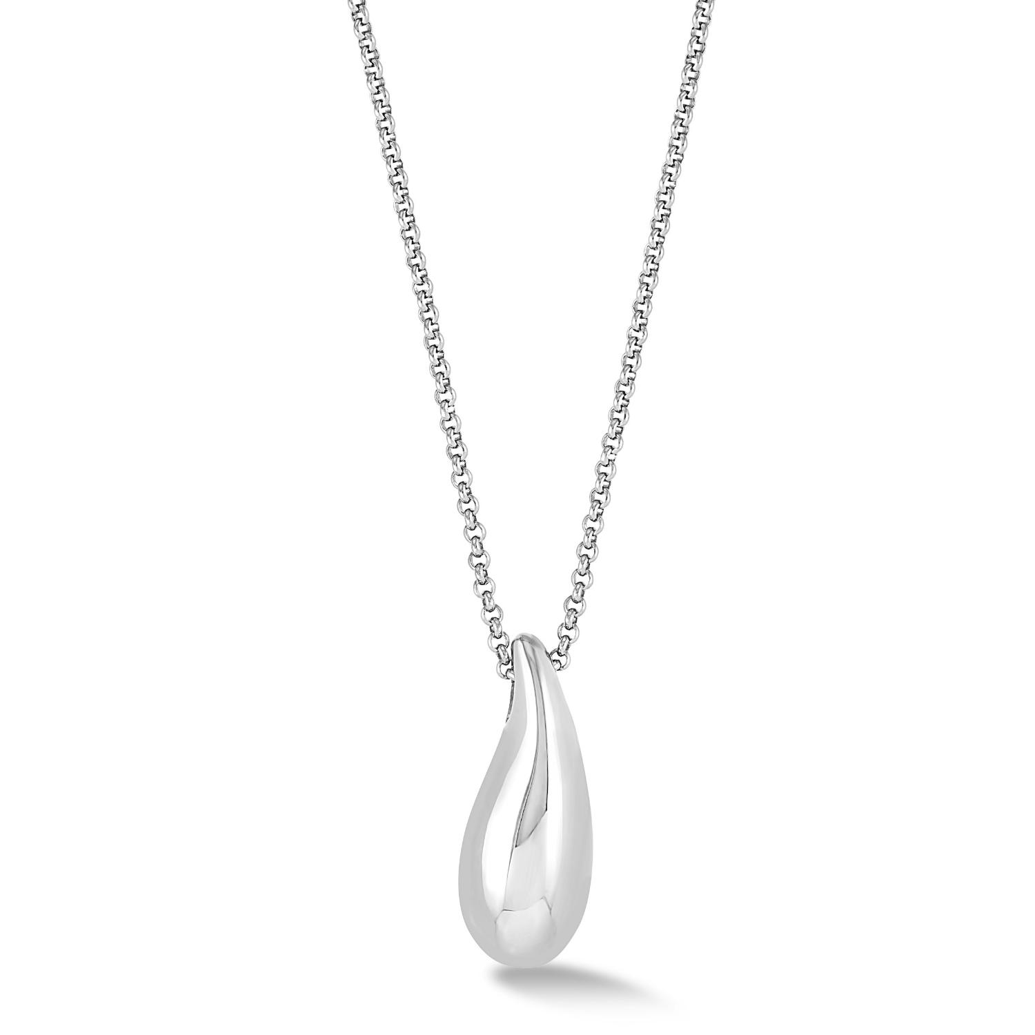Men's Teardrop Pendant In Silver | Dower & Hall | Wolf & Badger