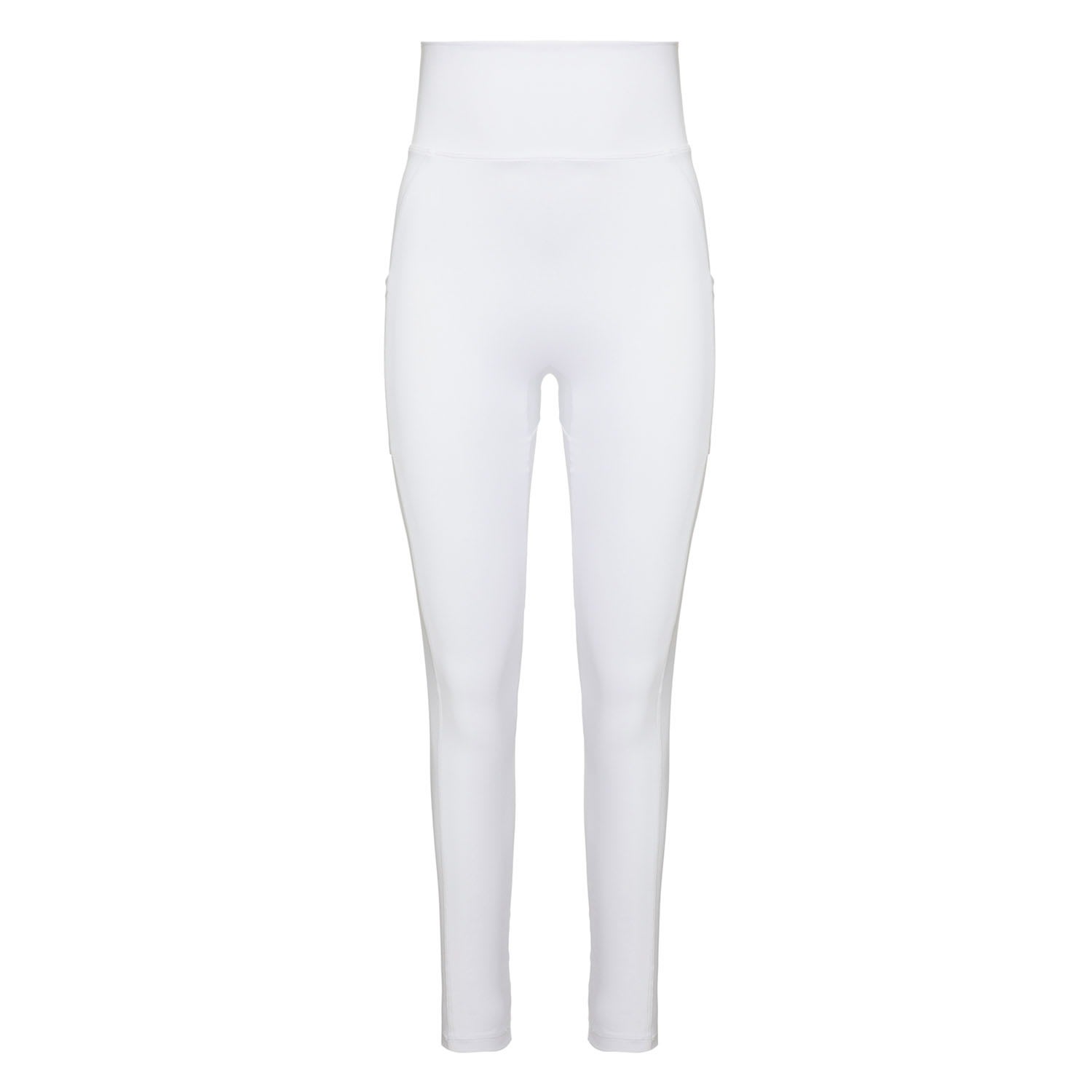 Women’s White High Waisted Tech Bio Attivo Legging With Pockets Bianco Large Balletto Athleisure Couture