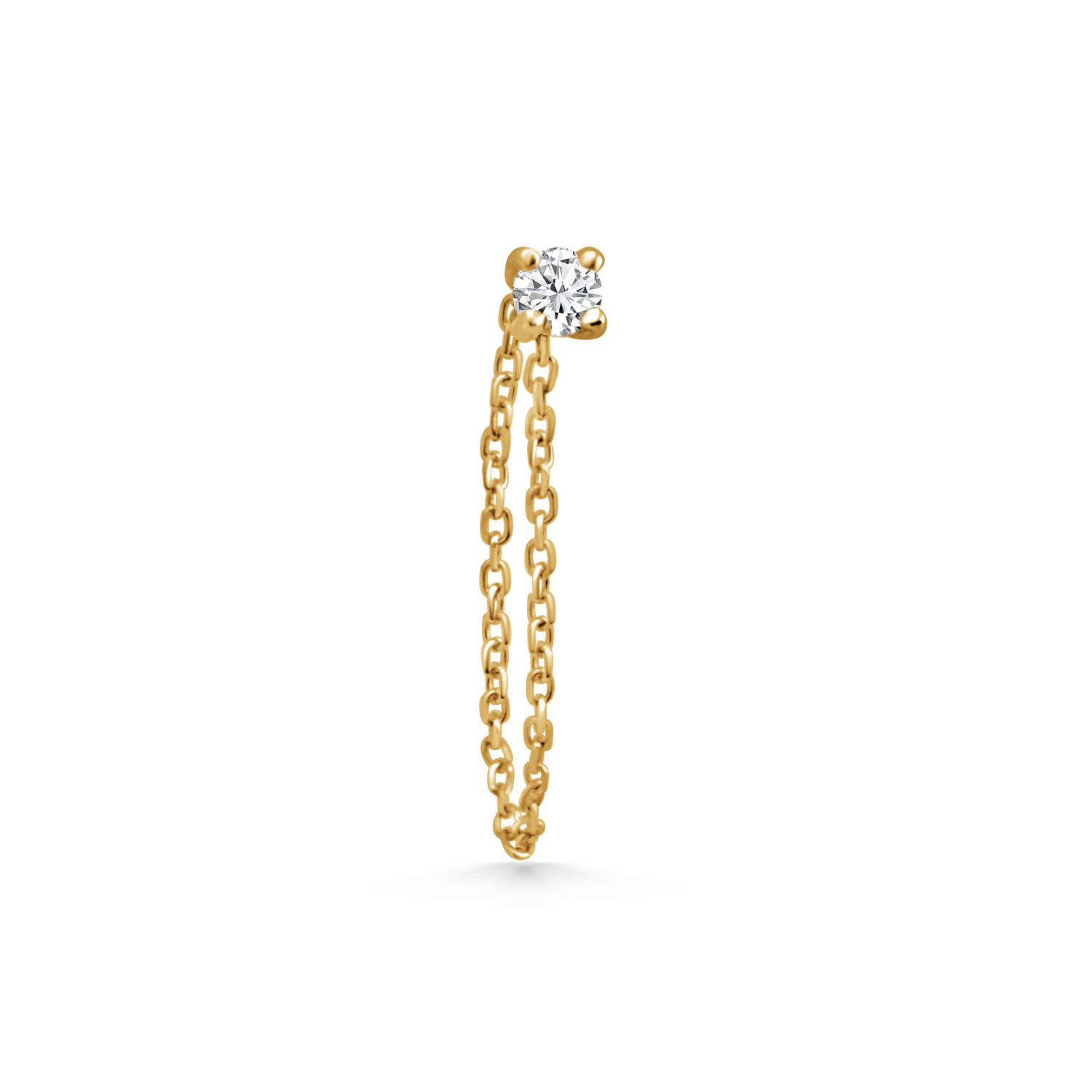 Hik&rós Women's Gold / White Chains Diamond Stud In Multi