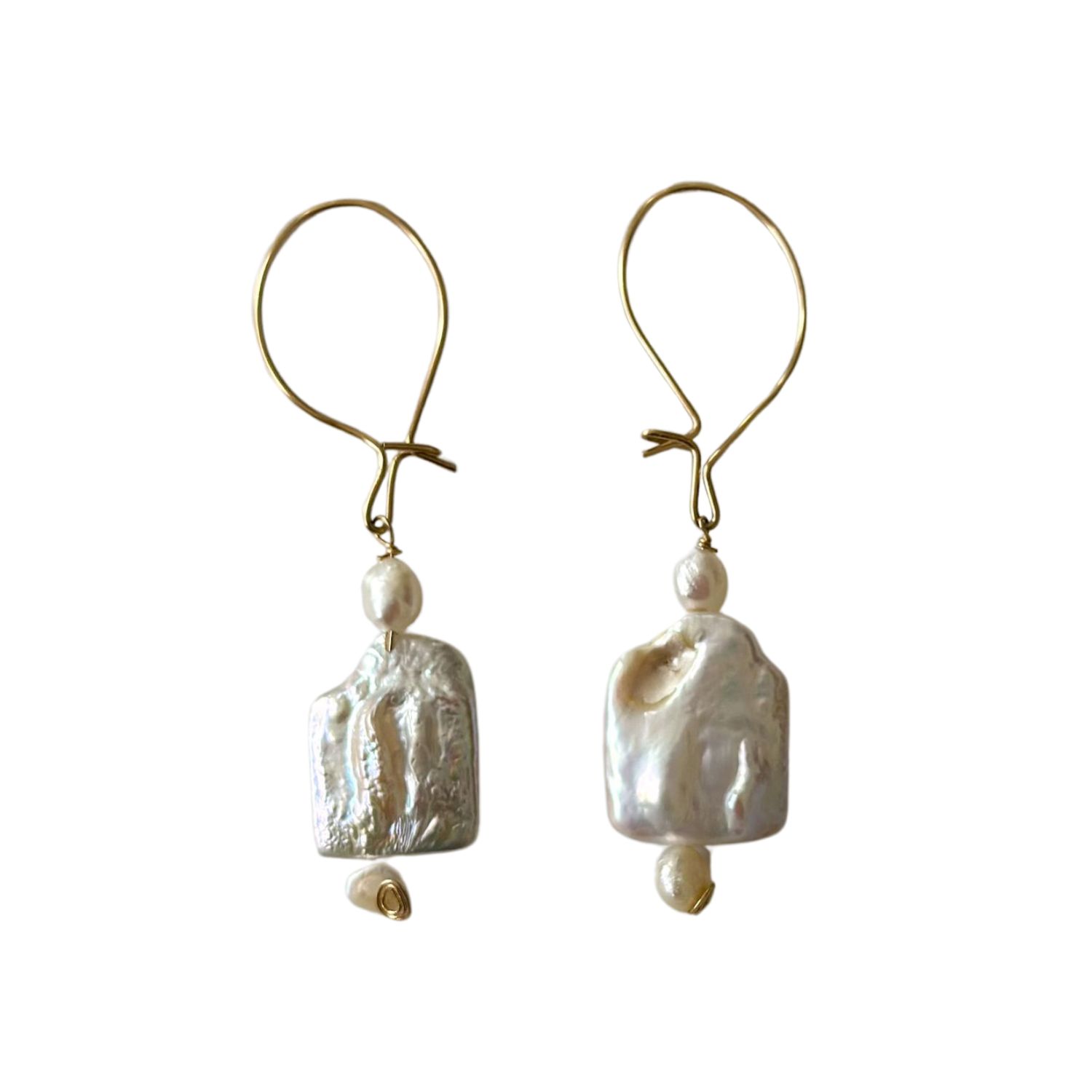 Women’s White The Coco Statement Earrings - Gold Mare De Vetro